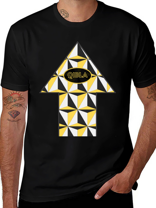 Qibla Direction Arrow T-Shirt - Stylish Islamic Design