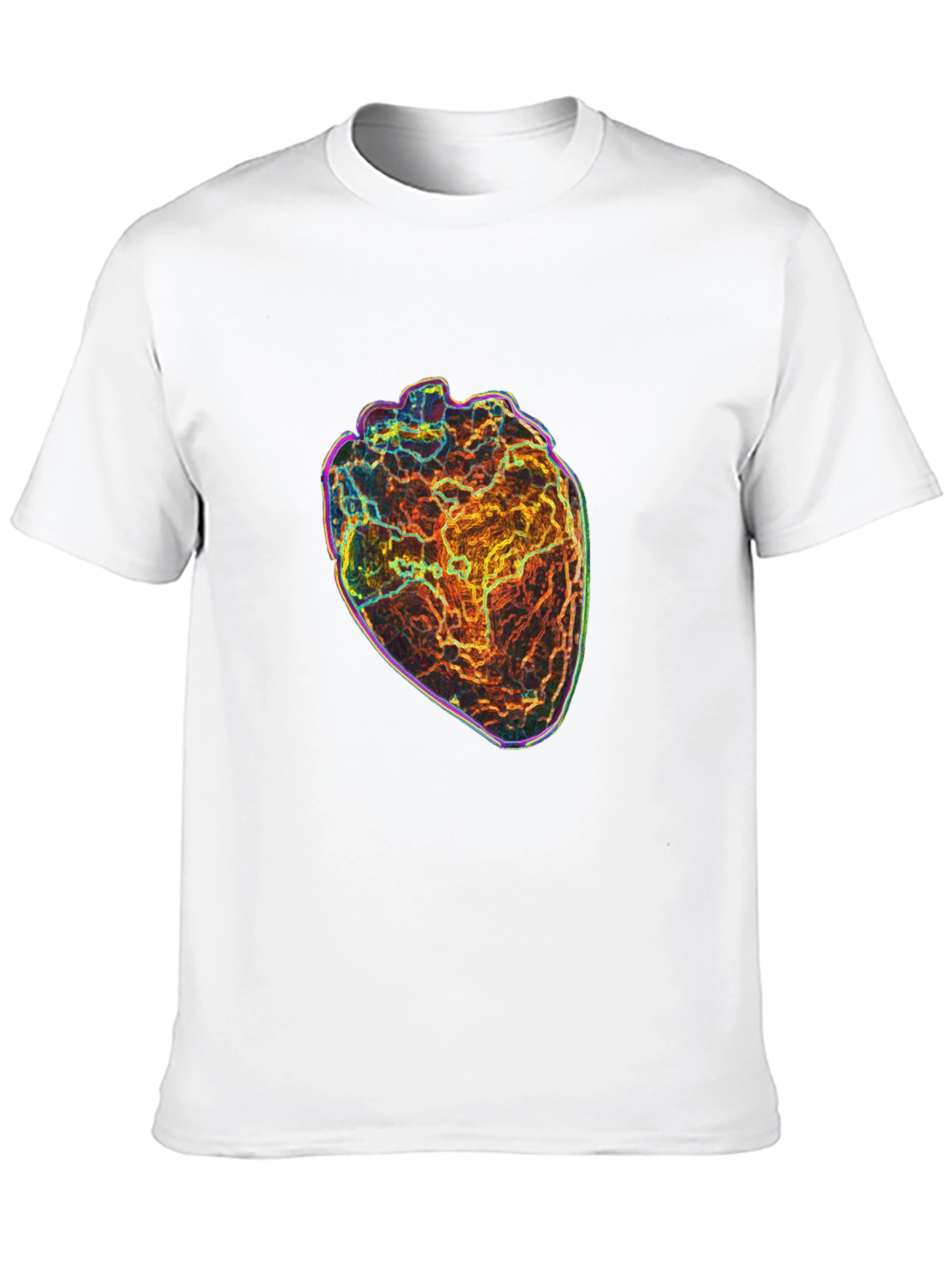 Anatomical Heart Graphic Print Black T-Shirt