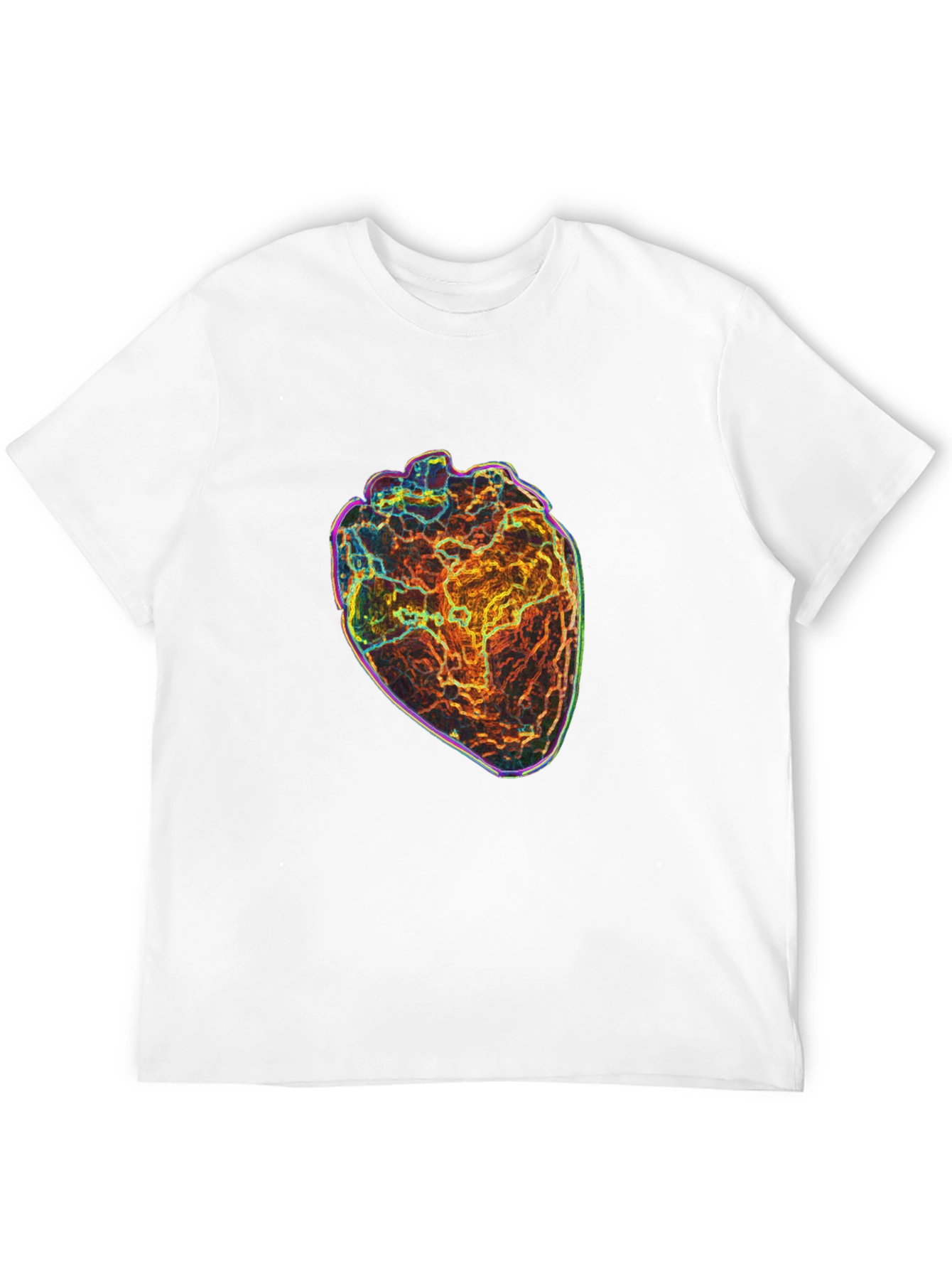 Anatomical Heart Graphic Print Black T-Shirt