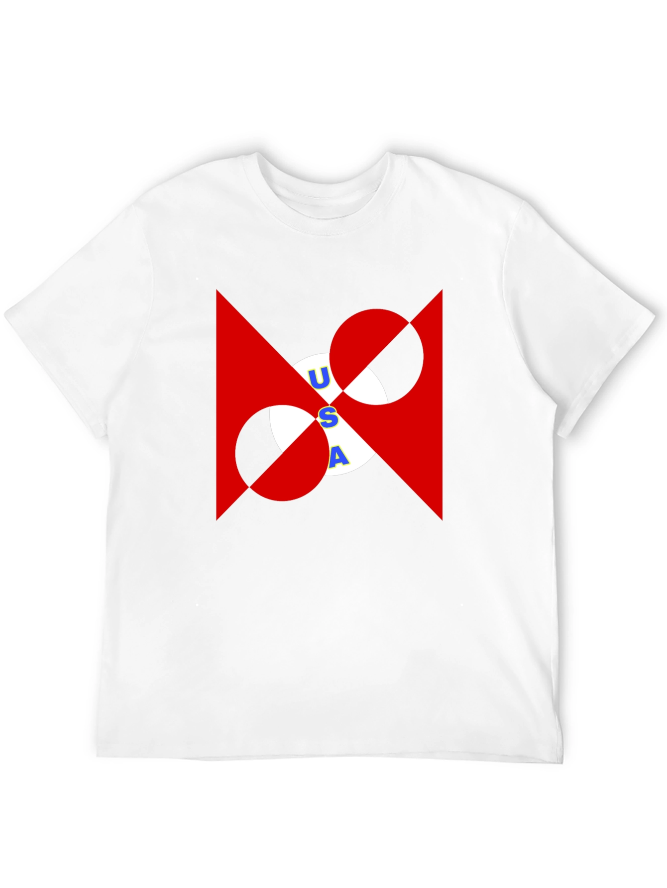 USA Graphic Print Black T-Shirt