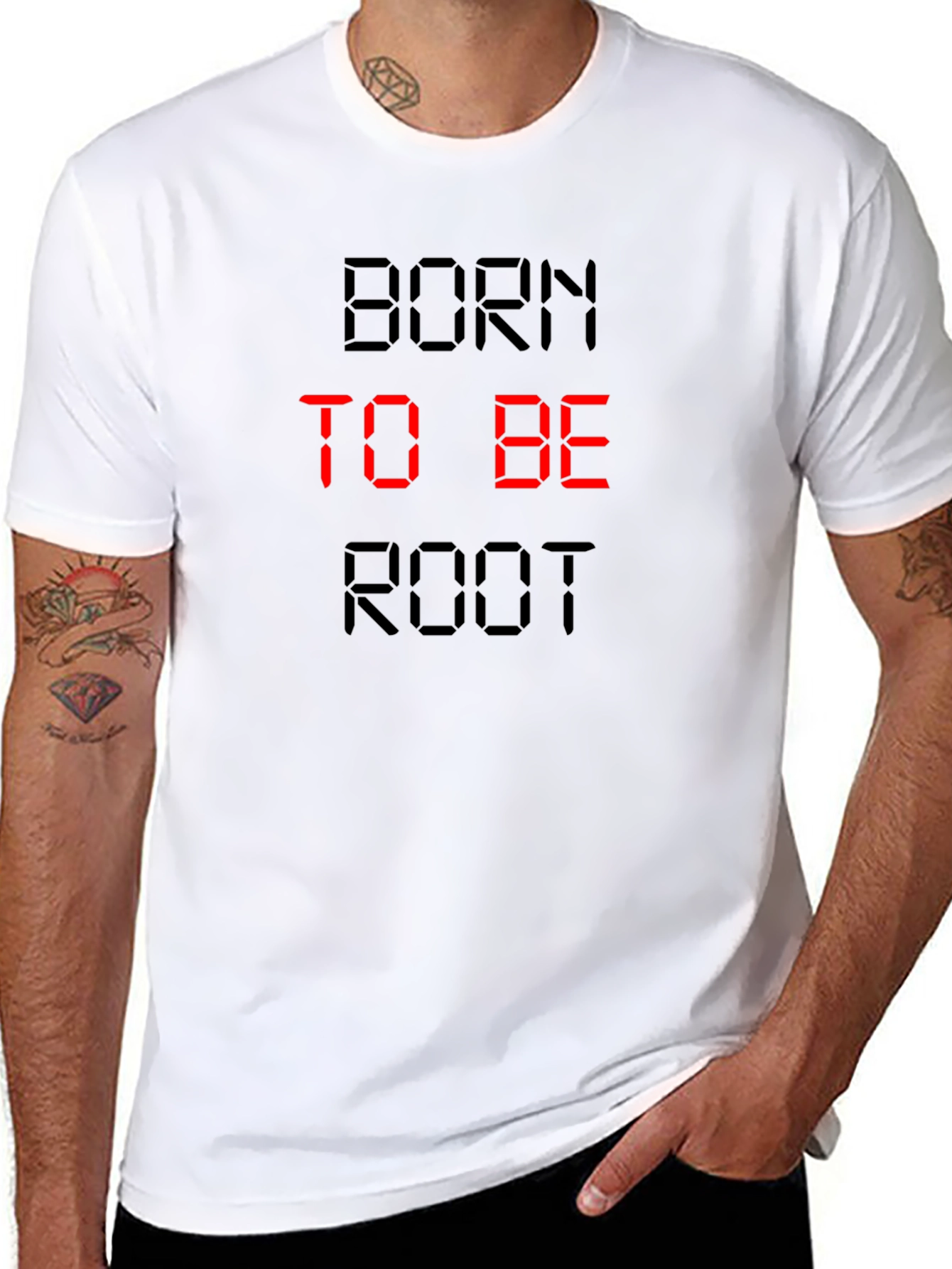 Born To Be Root Black T-Shirt