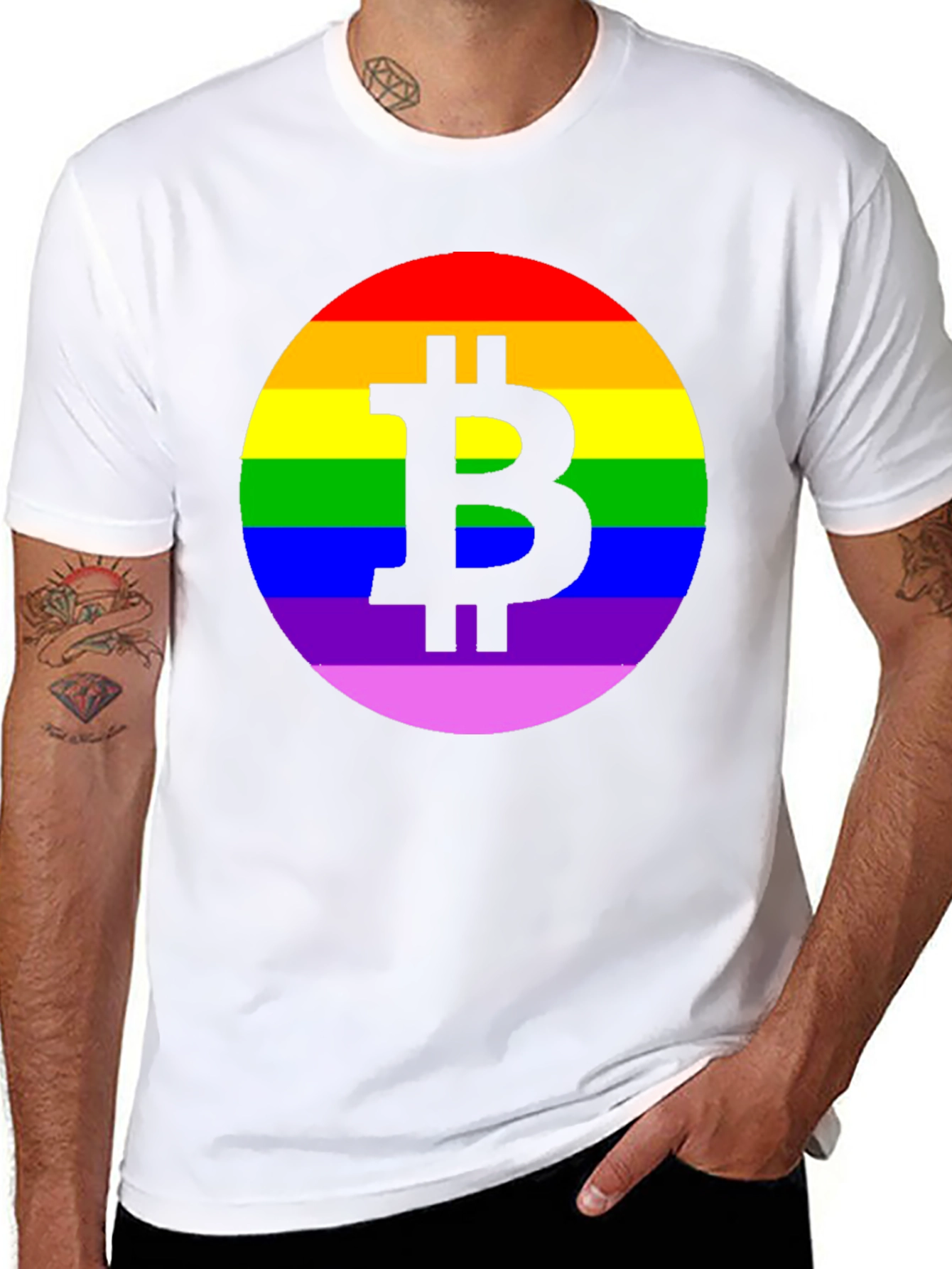 Bitcoin LGBT Pride T-Shirt - Black