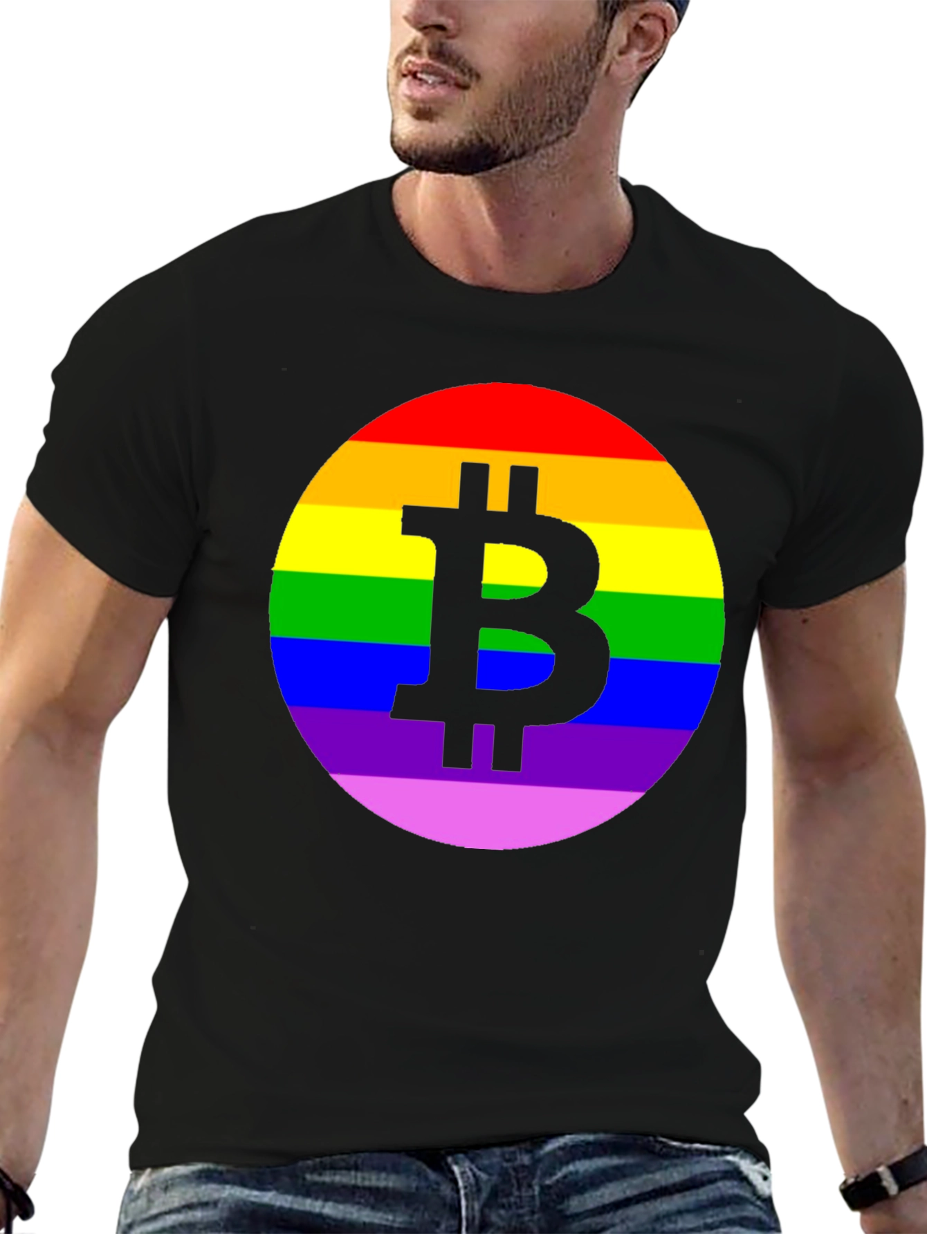 Bitcoin LGBT Pride T-Shirt - Black