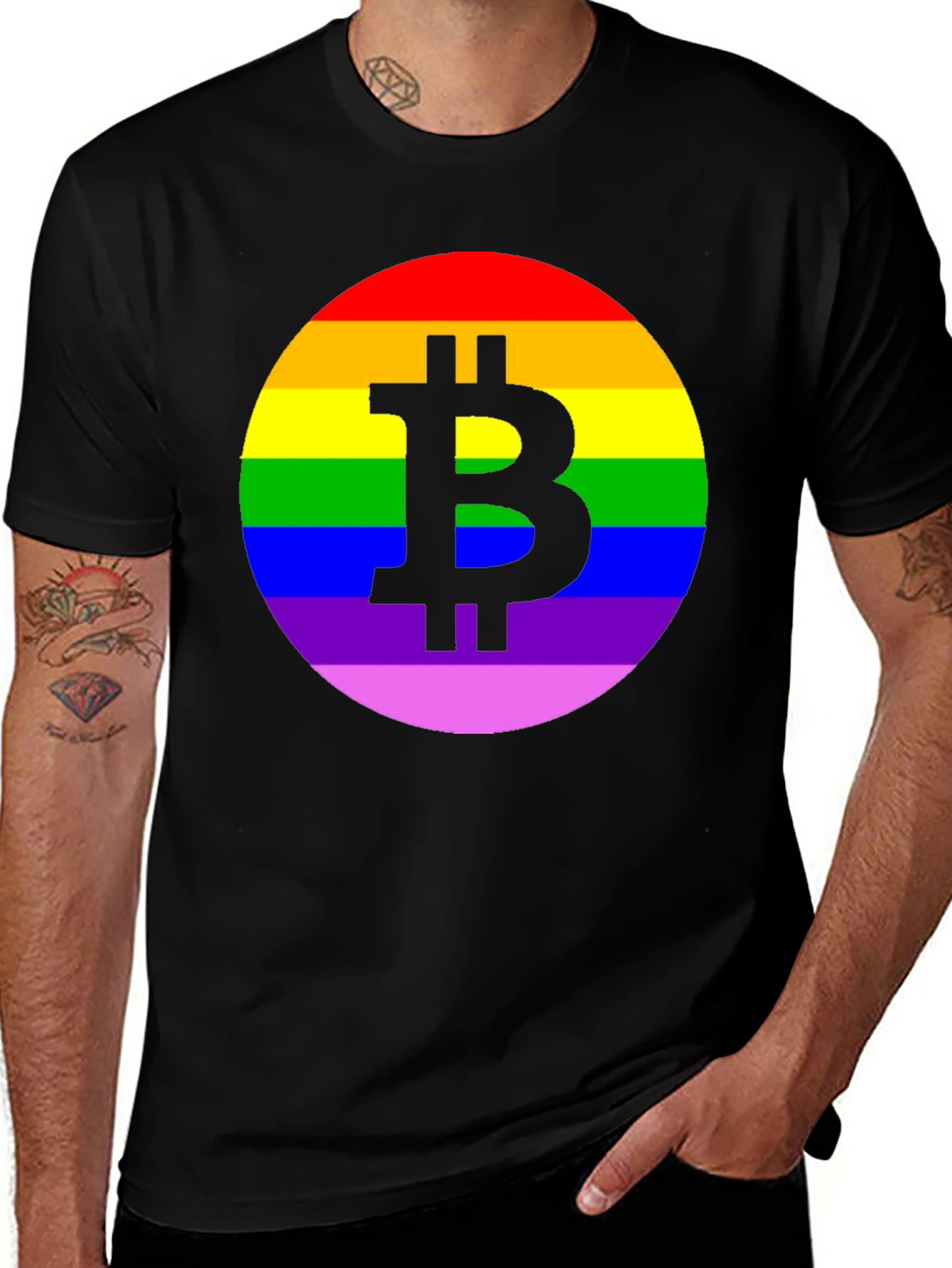Bitcoin LGBT Pride T-Shirt - Black