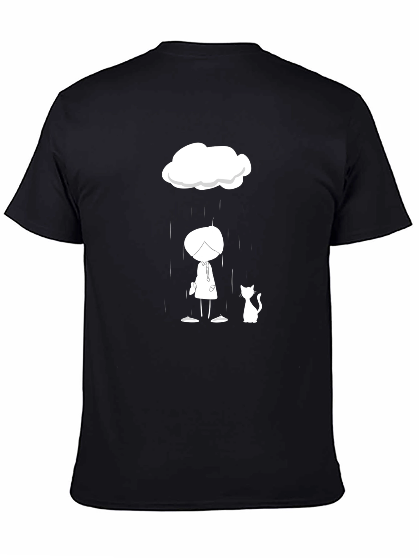 Rainy Day Cat Tee - Stylish Graphic T-Shirt