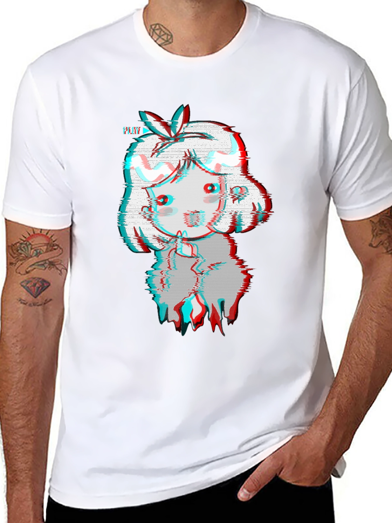Glitch Girl Black T-Shirt