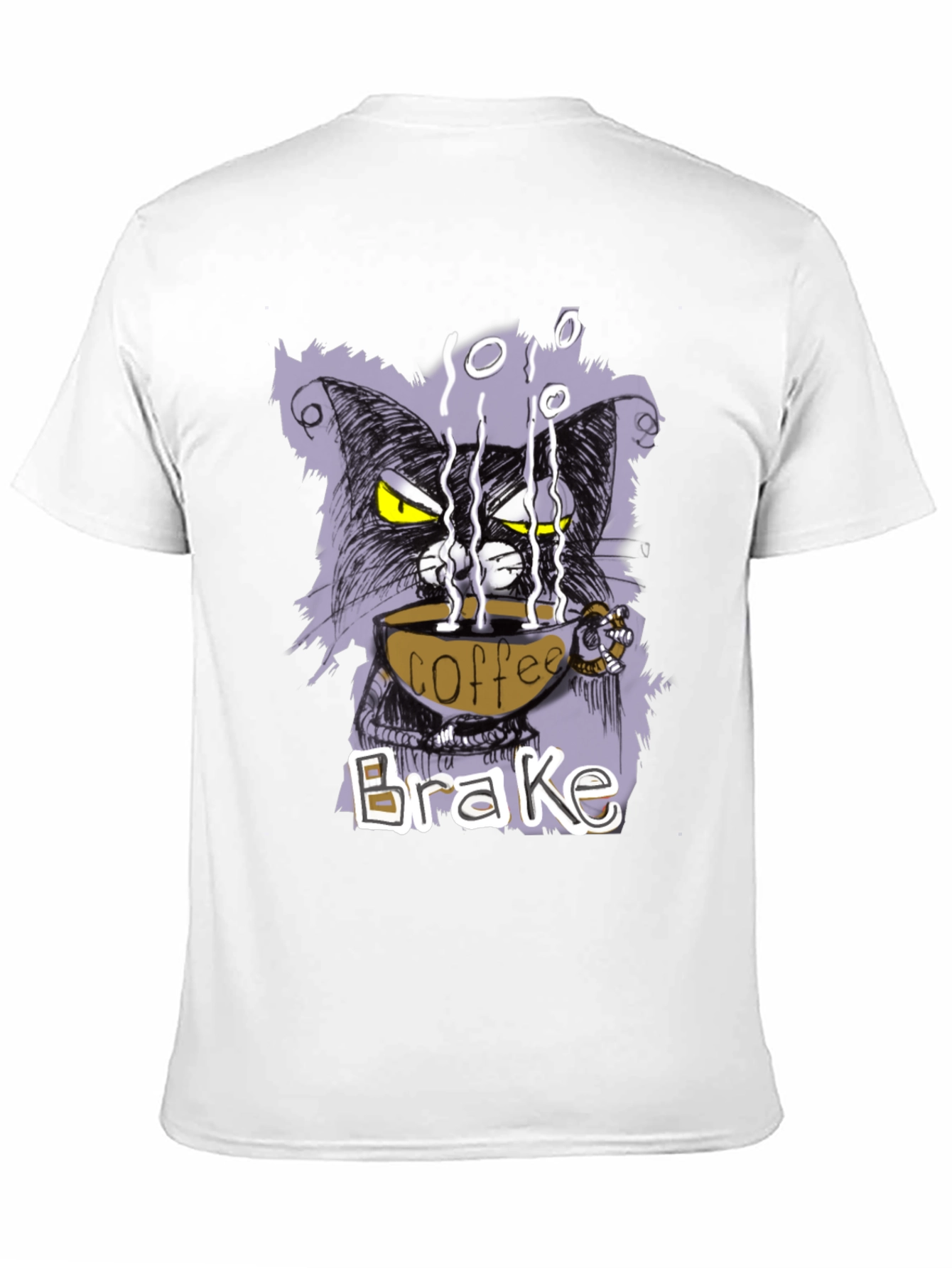 Coffee Brake Cat T-Shirt - Cool Graphic Tee