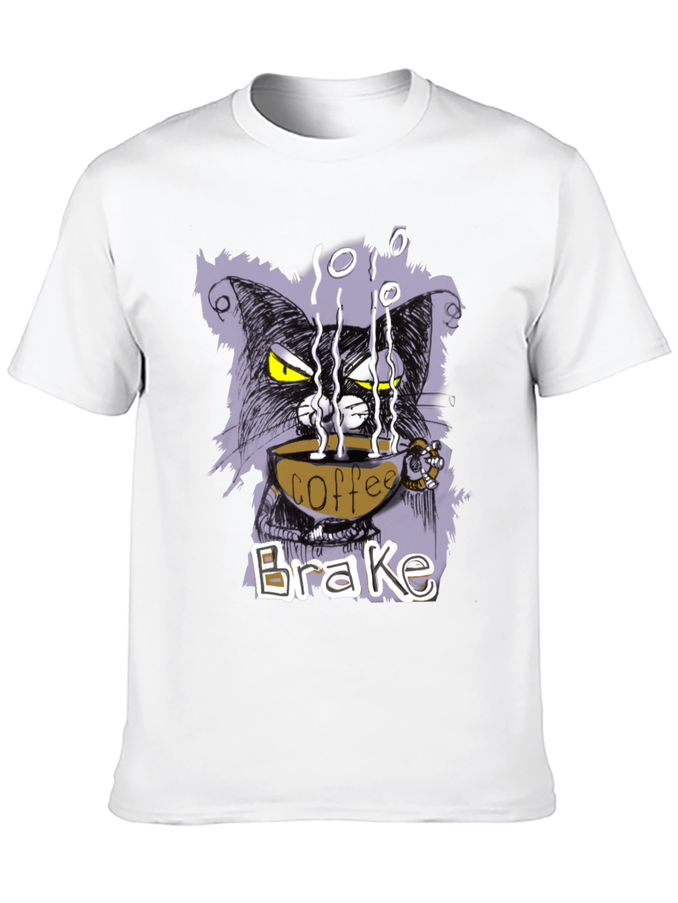 Coffee Brake Cat T-Shirt - Cool Graphic Tee