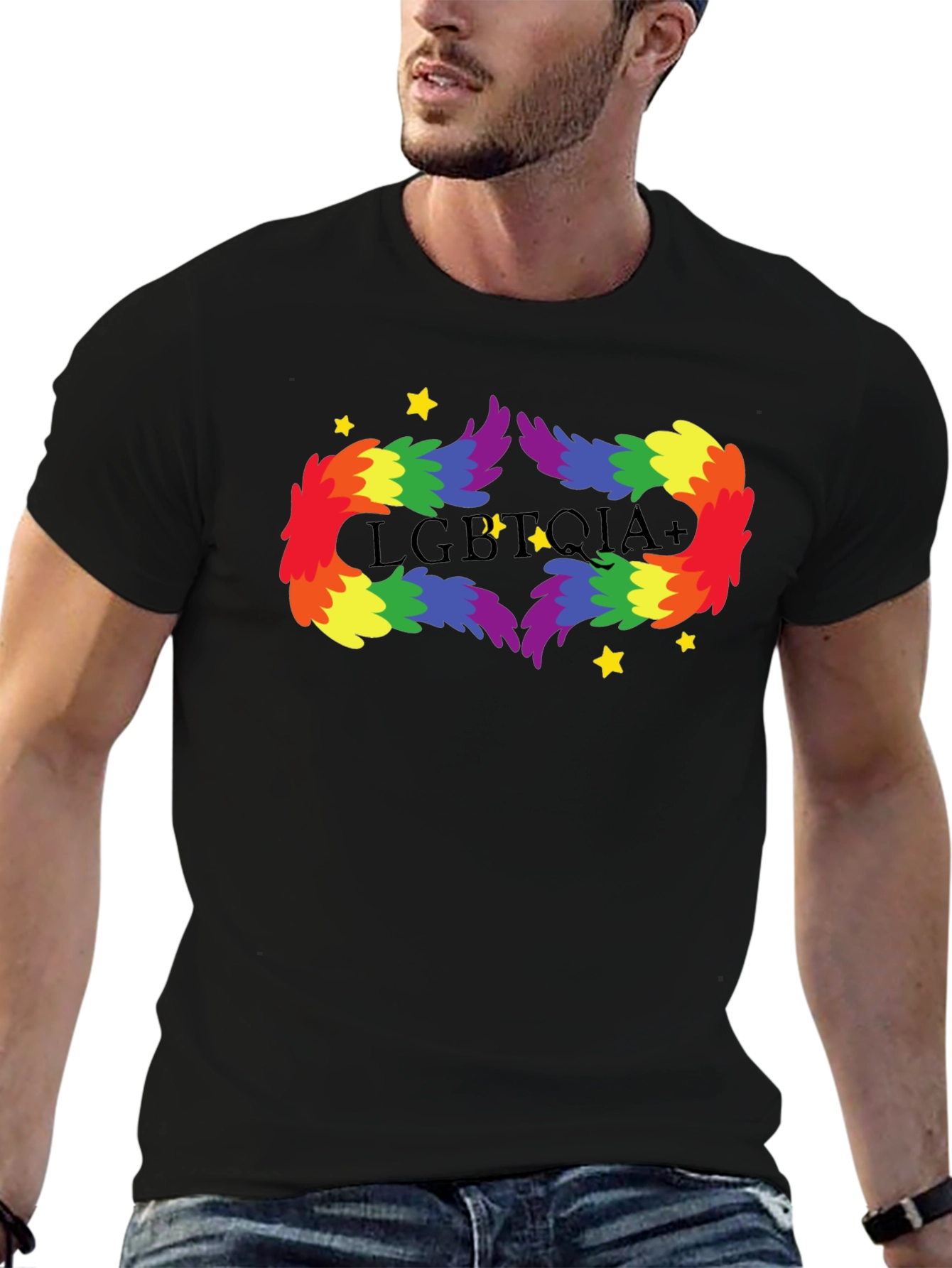 LGBTQIA+ Rainbow Feather T-Shirt