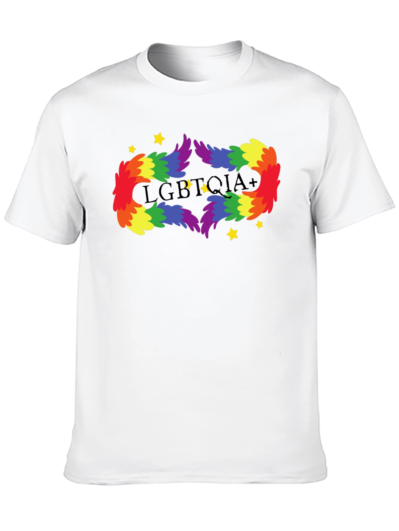 LGBTQIA+ Rainbow Feather T-Shirt