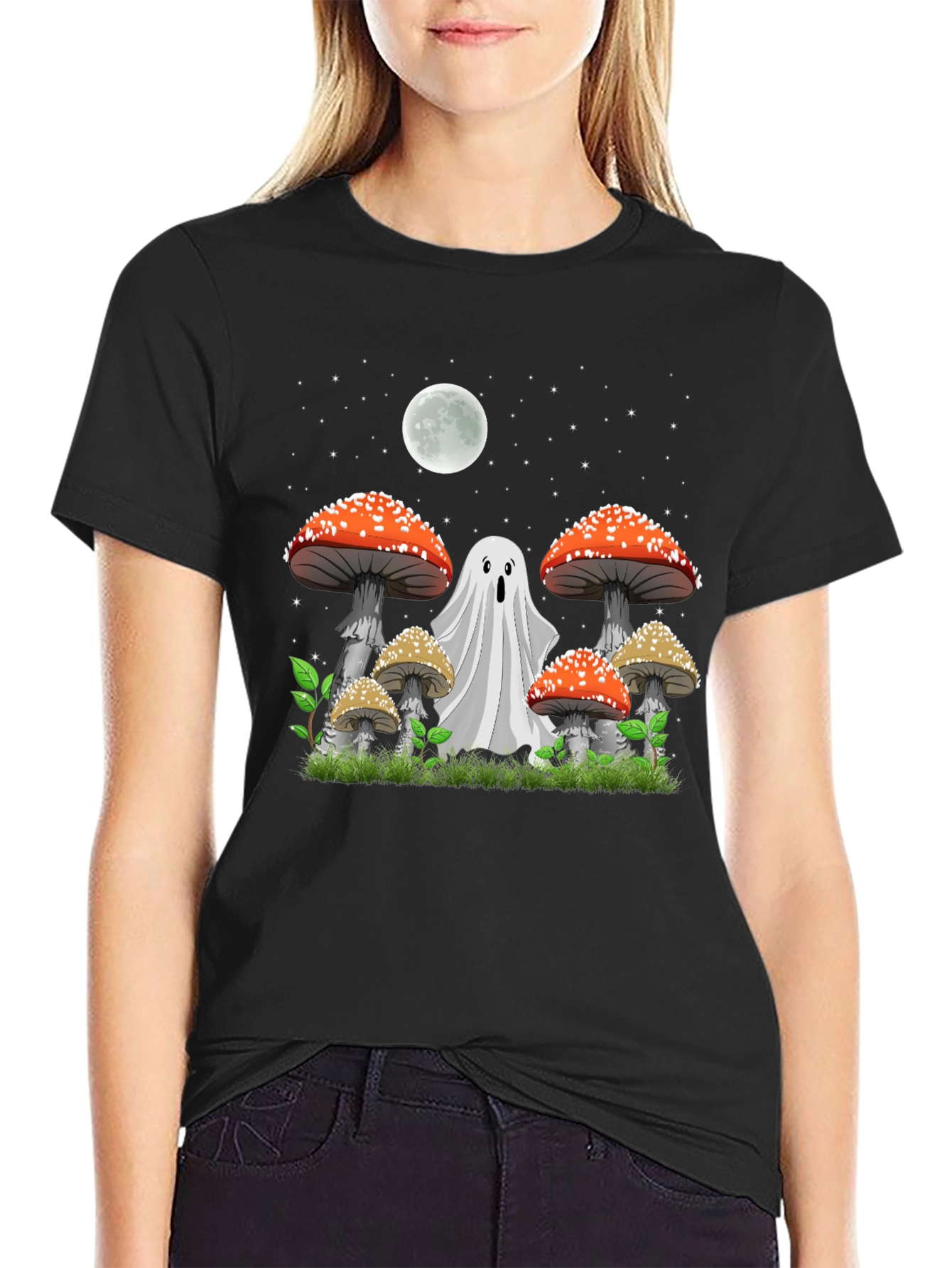 Ghost & Mushroom Graphic Tee