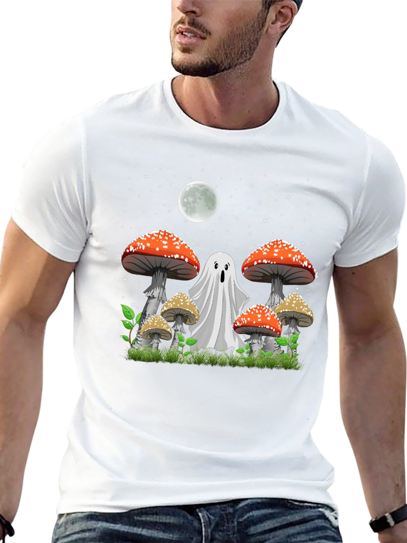 Ghost & Mushroom Graphic Tee