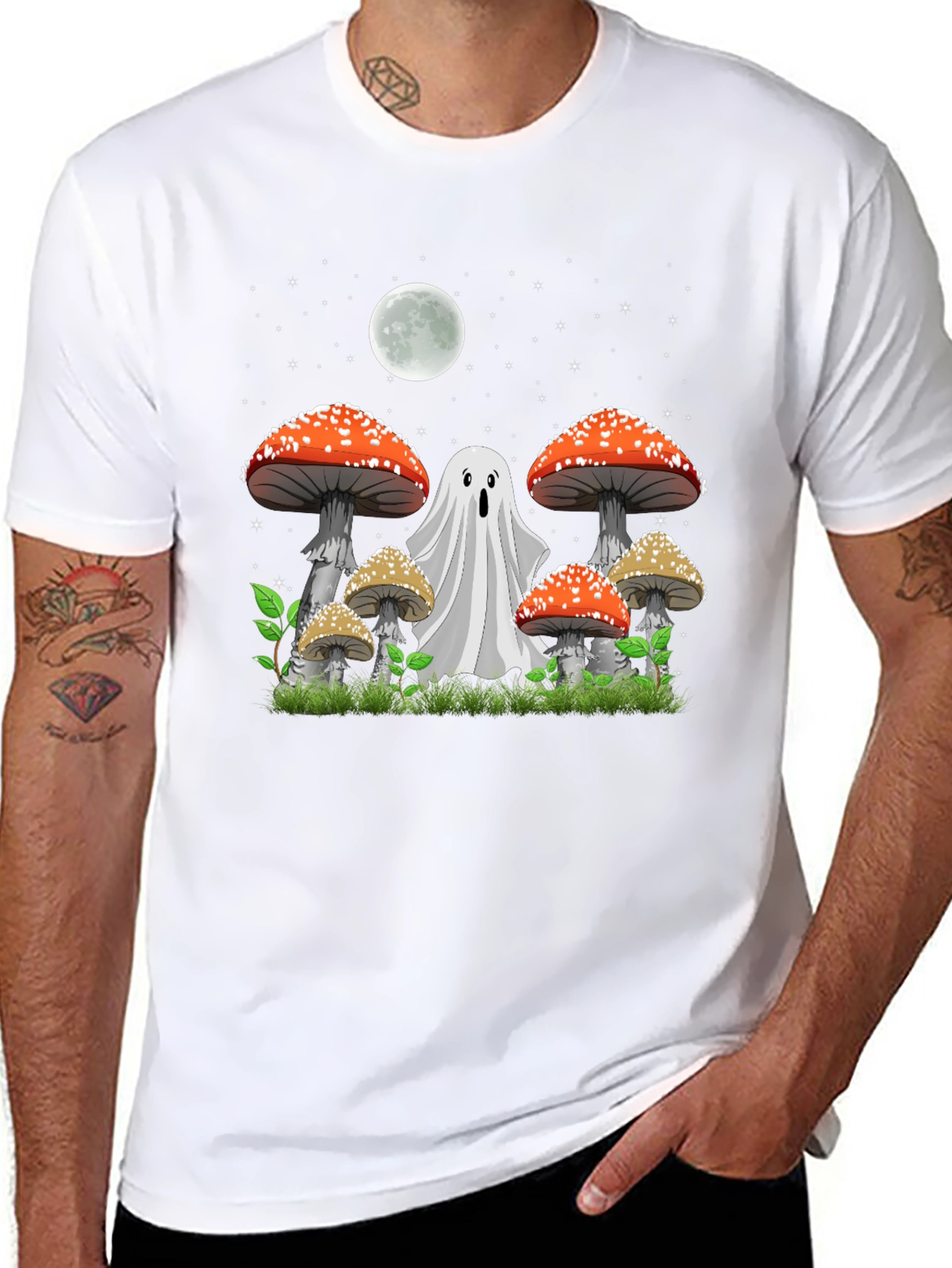Ghost & Mushroom Graphic Tee