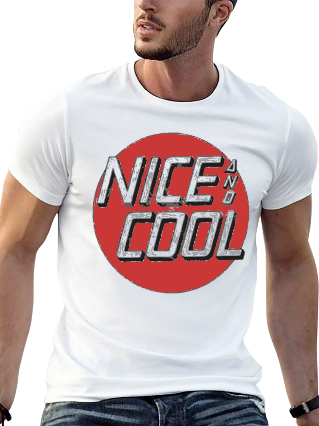 Nice and Cool Graphic Tee - Black Casual T-Shirt