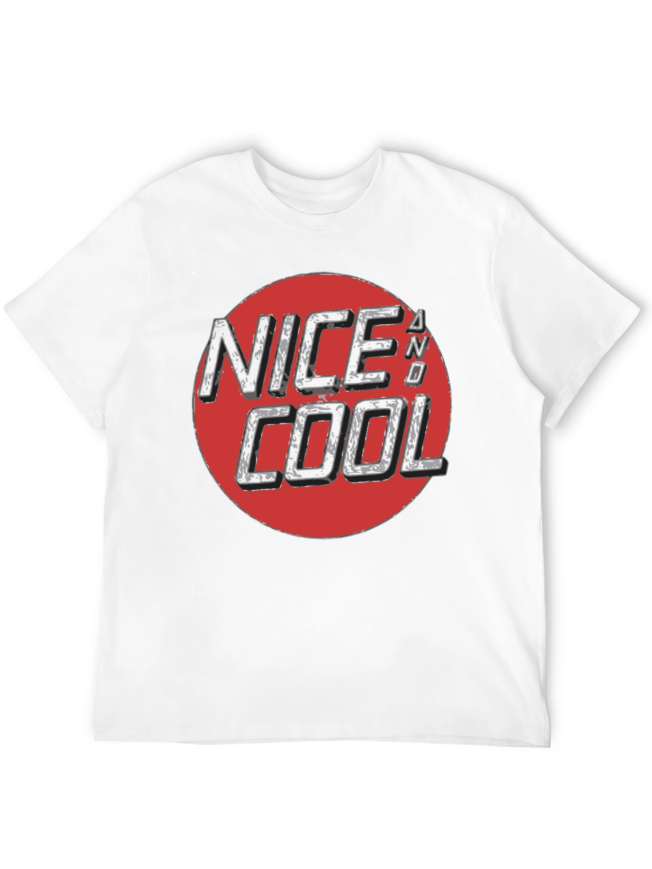 Nice and Cool Graphic Tee - Black Casual T-Shirt