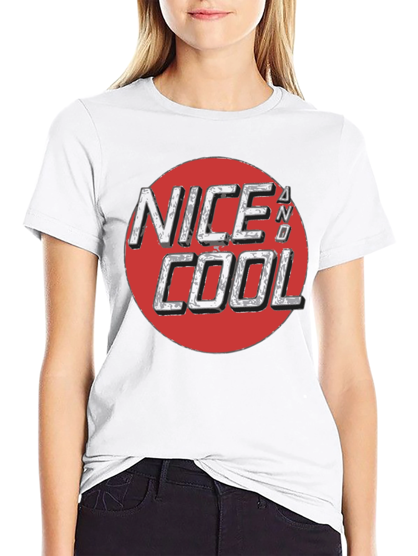 Nice and Cool Graphic Tee - Black Casual T-Shirt