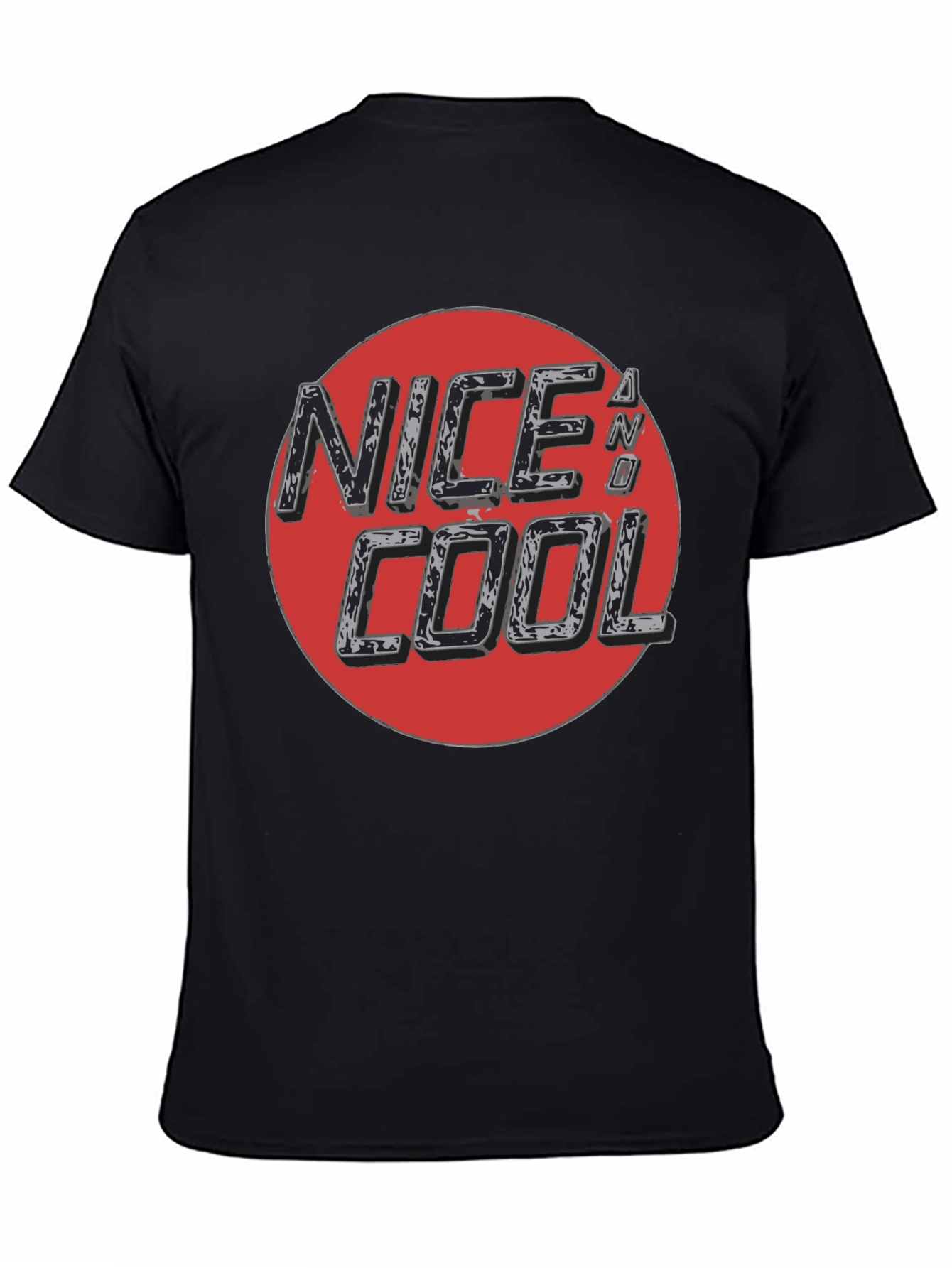 Nice and Cool Graphic Tee - Black Casual T-Shirt