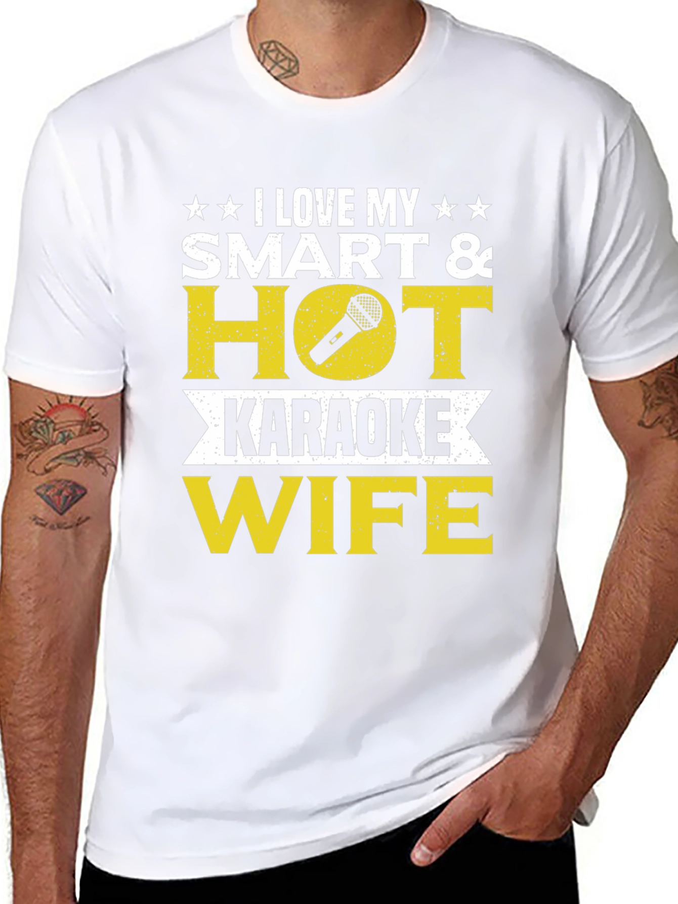 I Love My Smart & Hot Karaoke Wife T-Shirt