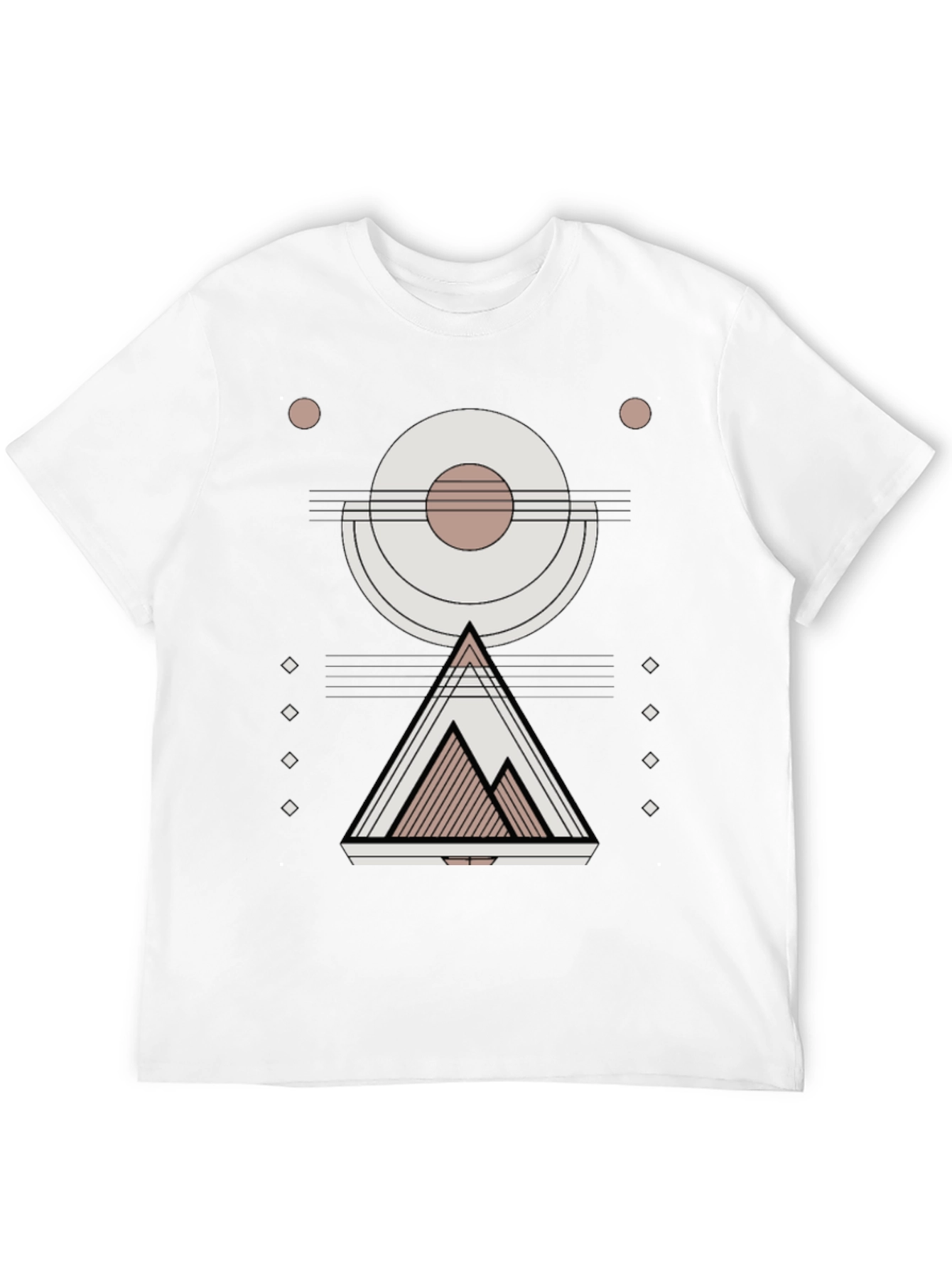 Geometric Mountain Graphic Print Tee