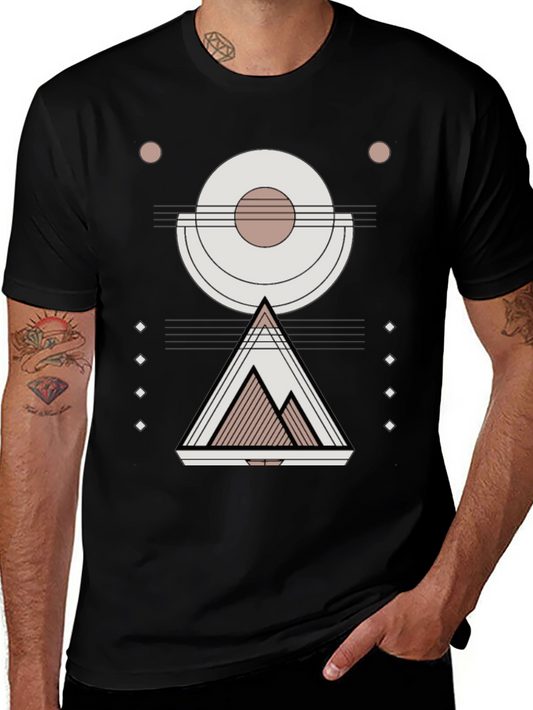 Geometric Mountain Graphic Print Tee