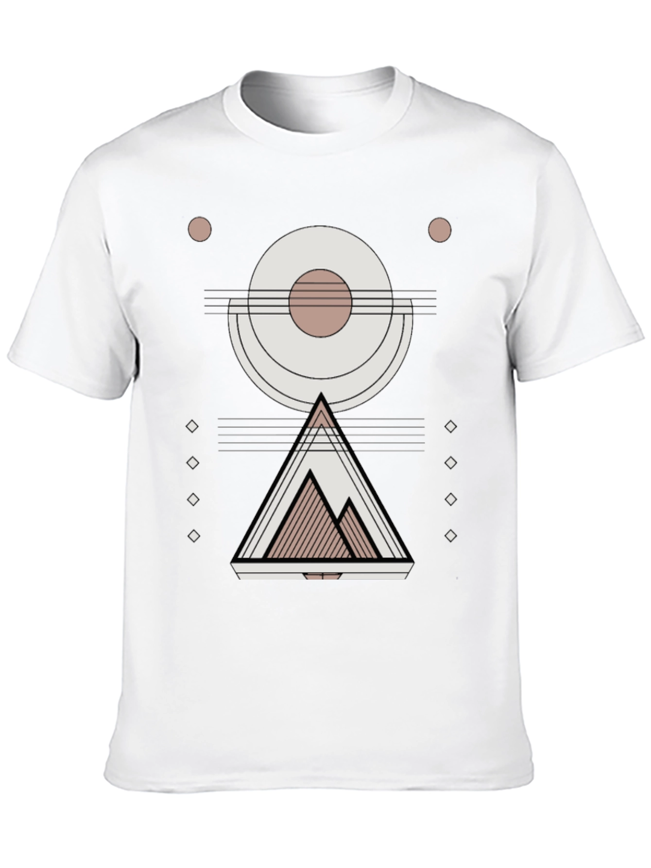 Geometric Mountain Graphic Print Tee