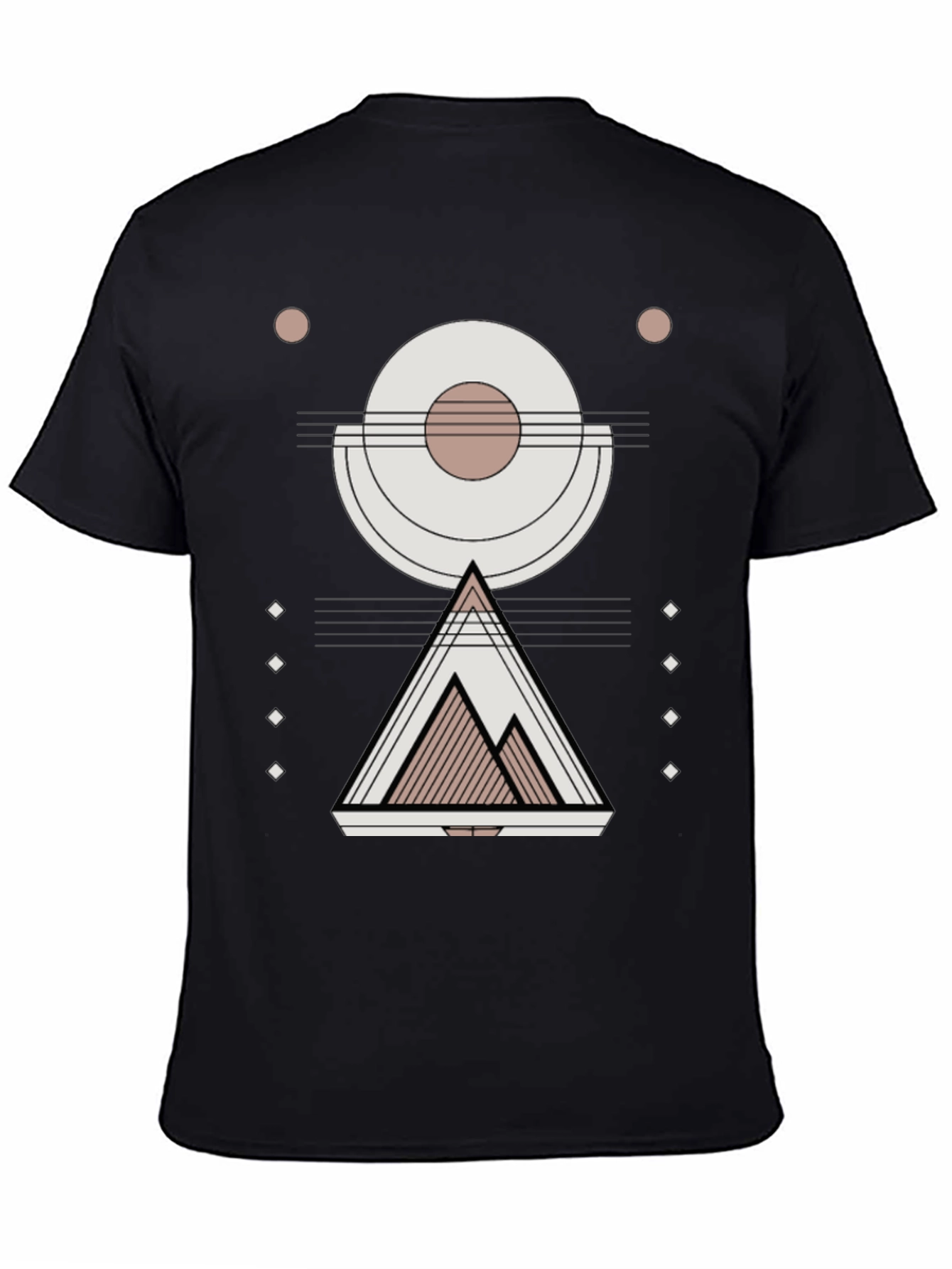 Geometric Mountain Graphic Print Tee