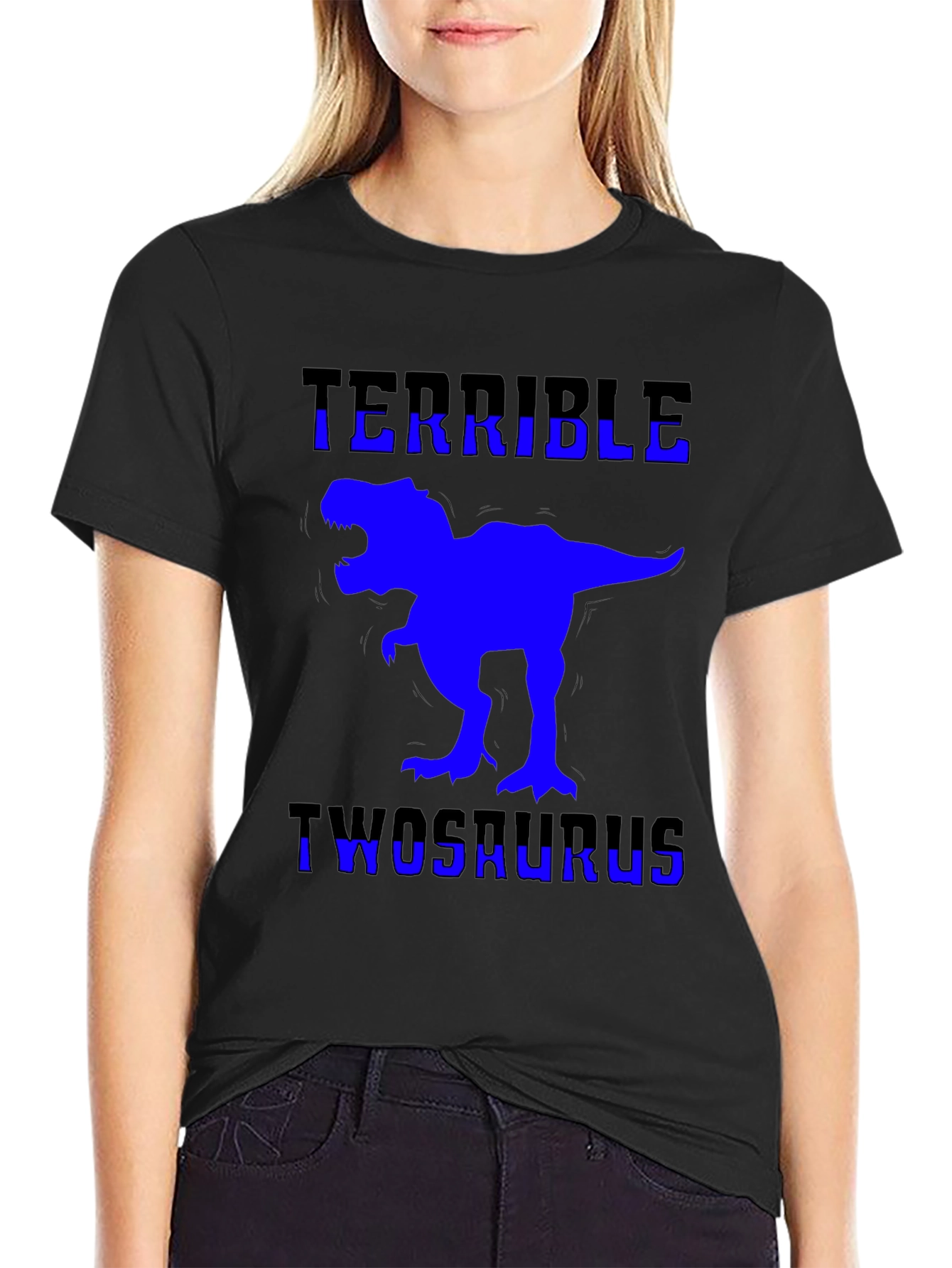 Terrible Twosaurus T-Shirt Funny Dinosaur 2nd Birthday Tee