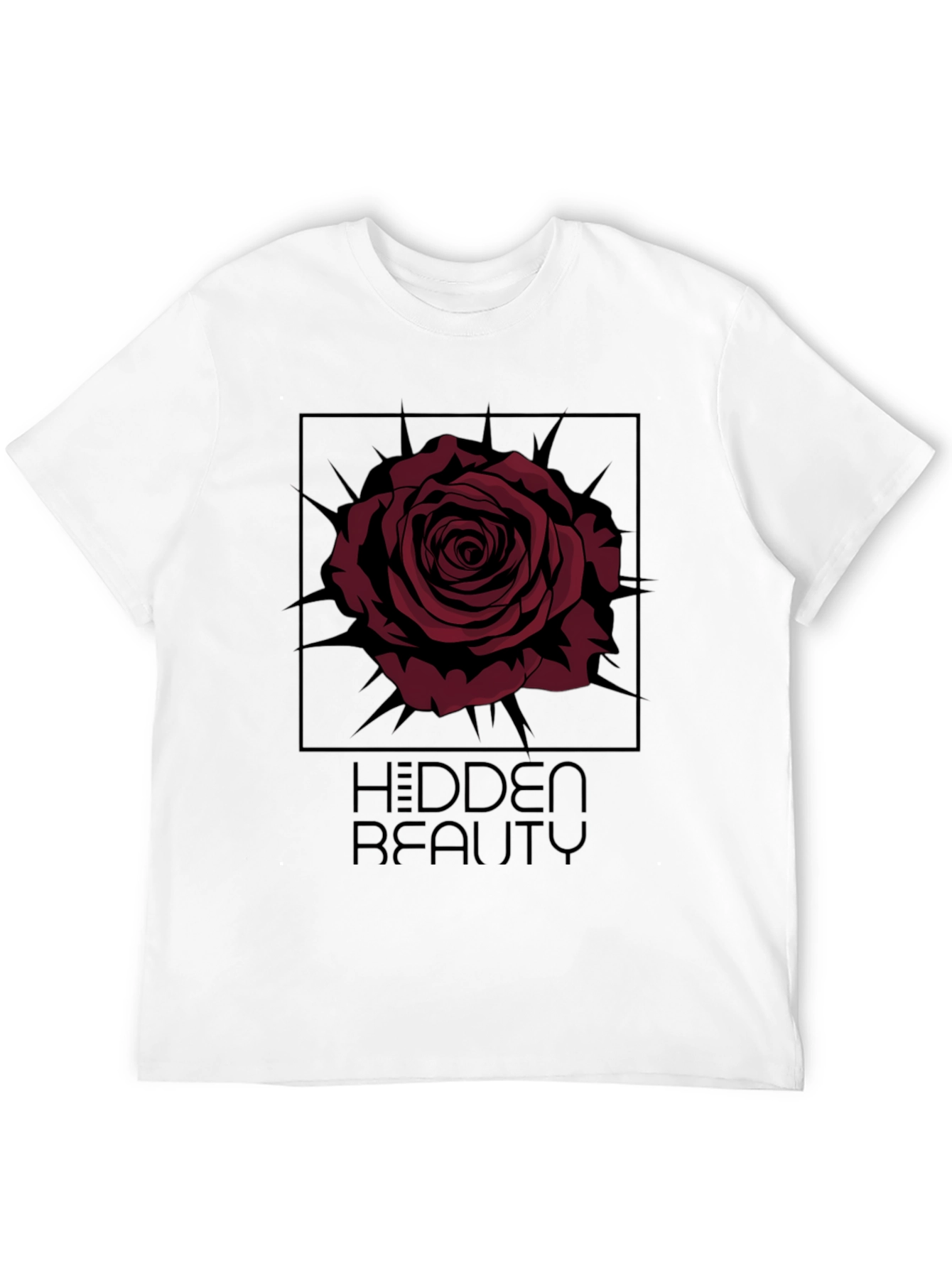 The Hidden Beauty Black Graphic Tee Rose