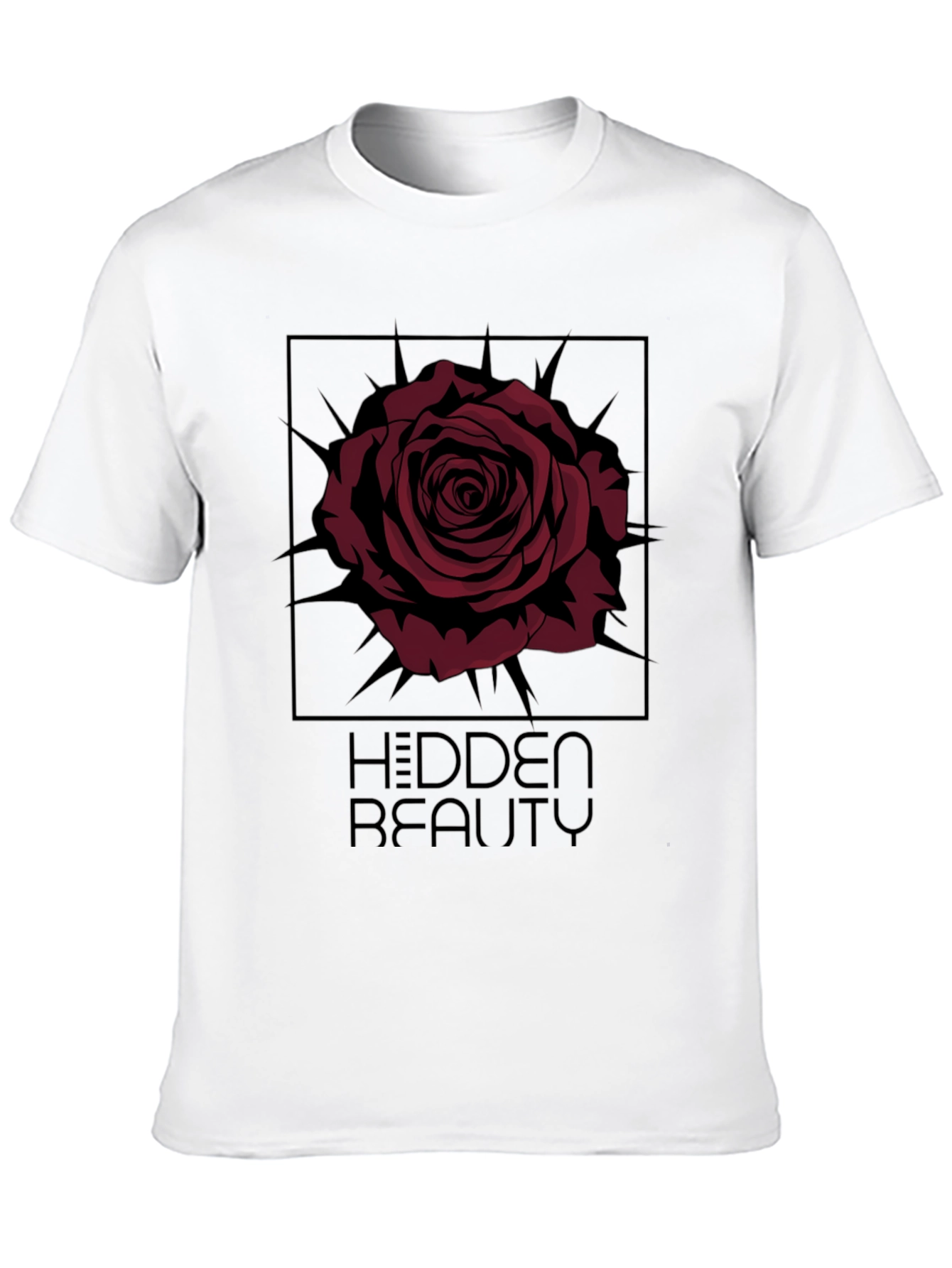 The Hidden Beauty Black Graphic Tee Rose