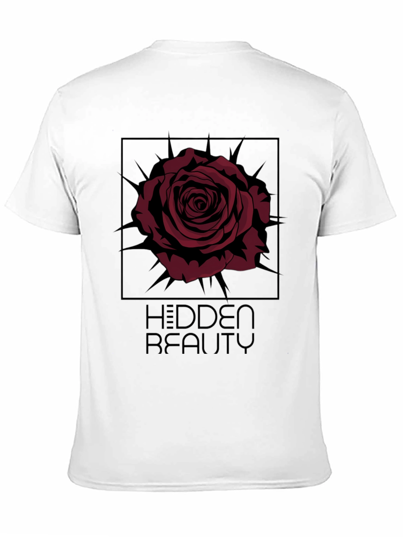 The Hidden Beauty Black Graphic Tee Rose