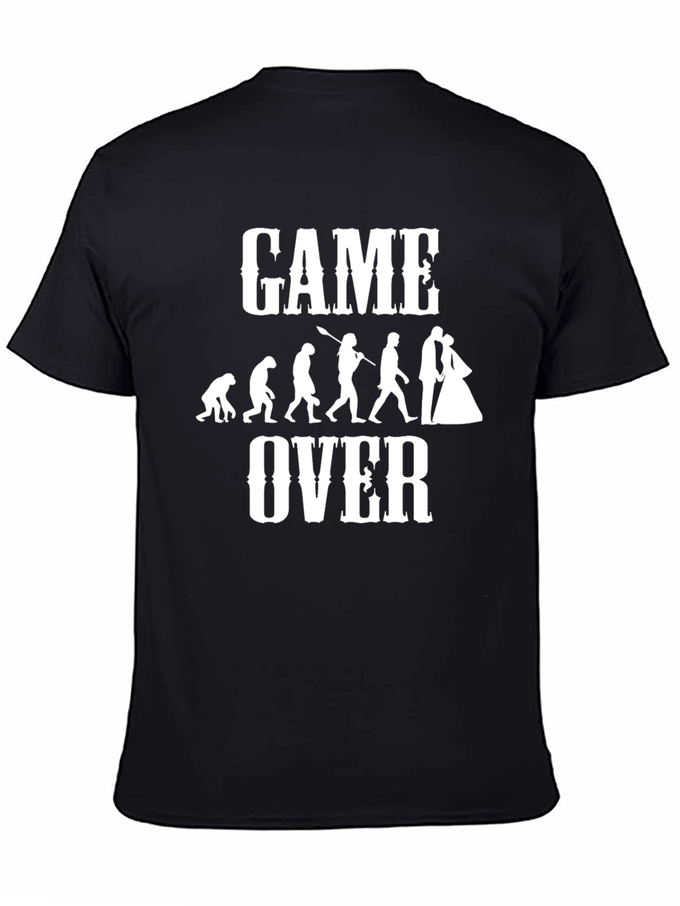 Game Over Evolution Wedding T-Shirt