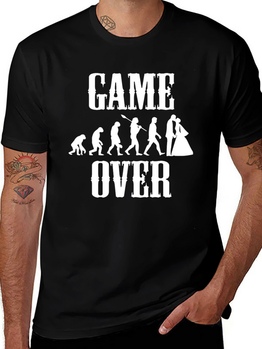 Game Over Evolution Wedding T-Shirt