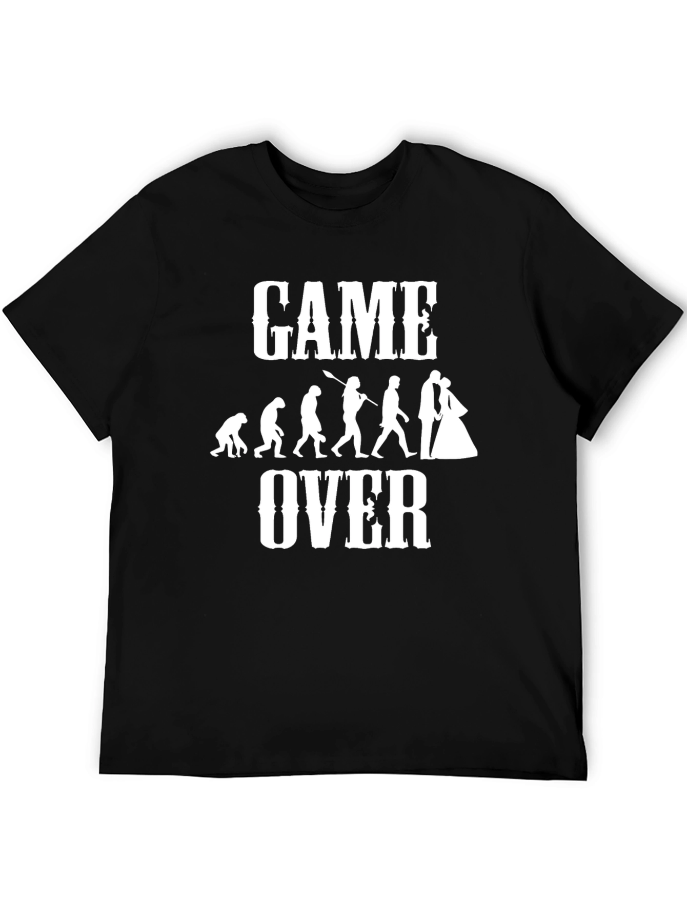 Game Over Evolution Wedding T-Shirt