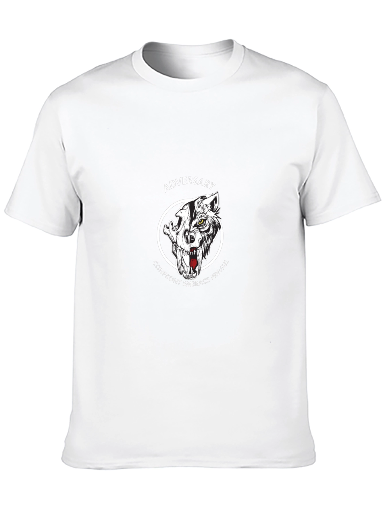 Adversary Wolf Graphic Print Black T-Shirt