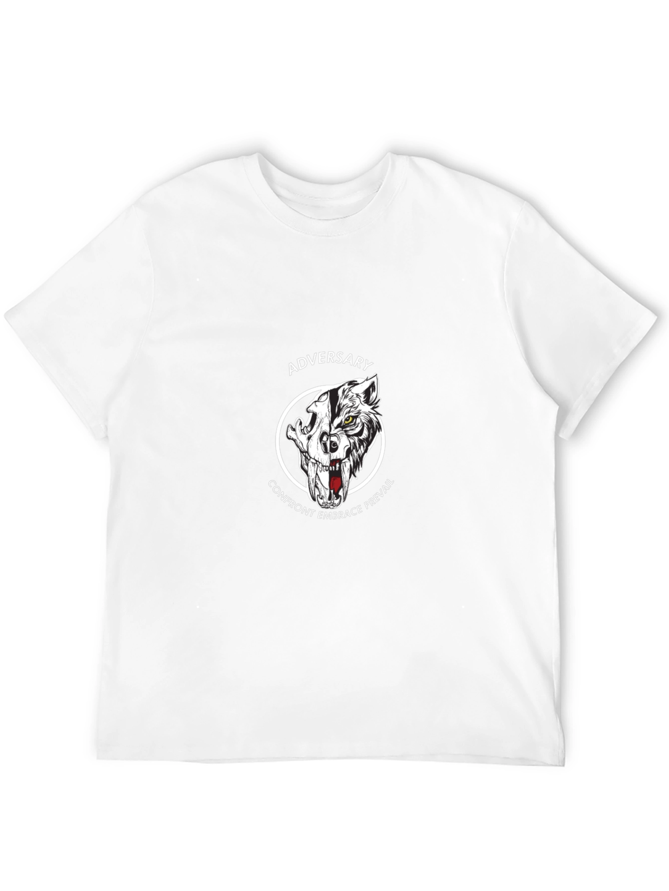 Adversary Wolf Graphic Print Black T-Shirt