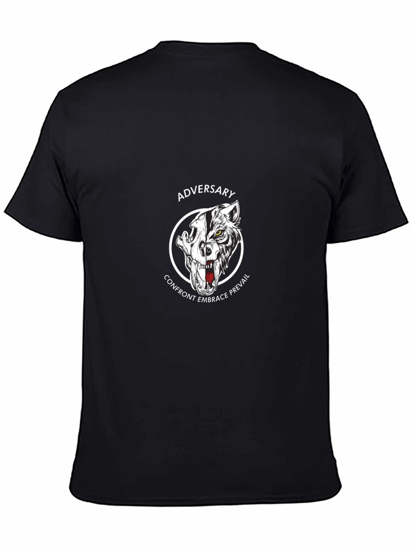Adversary Wolf Graphic Print Black T-Shirt