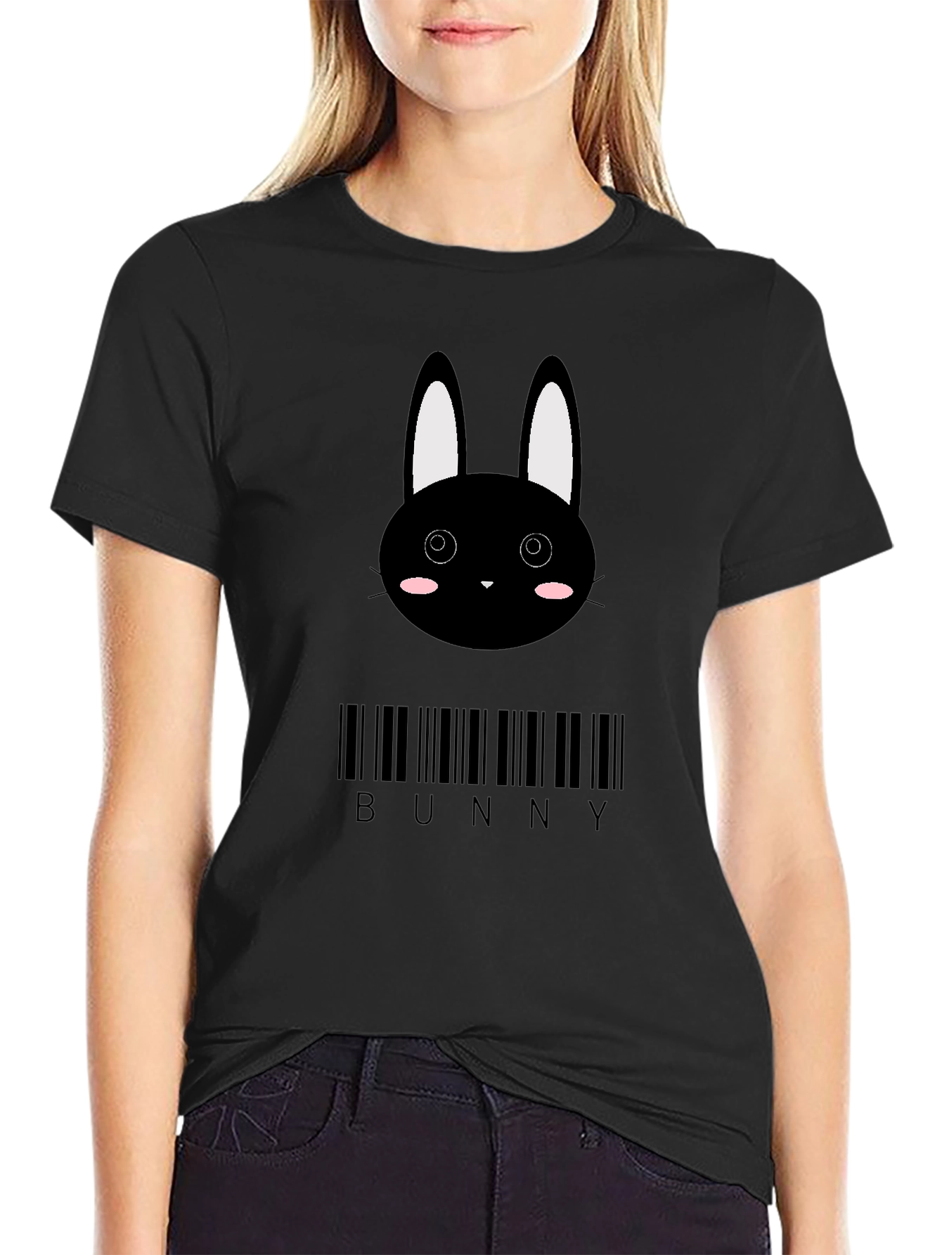 Black Bunny Barcode T-Shirt