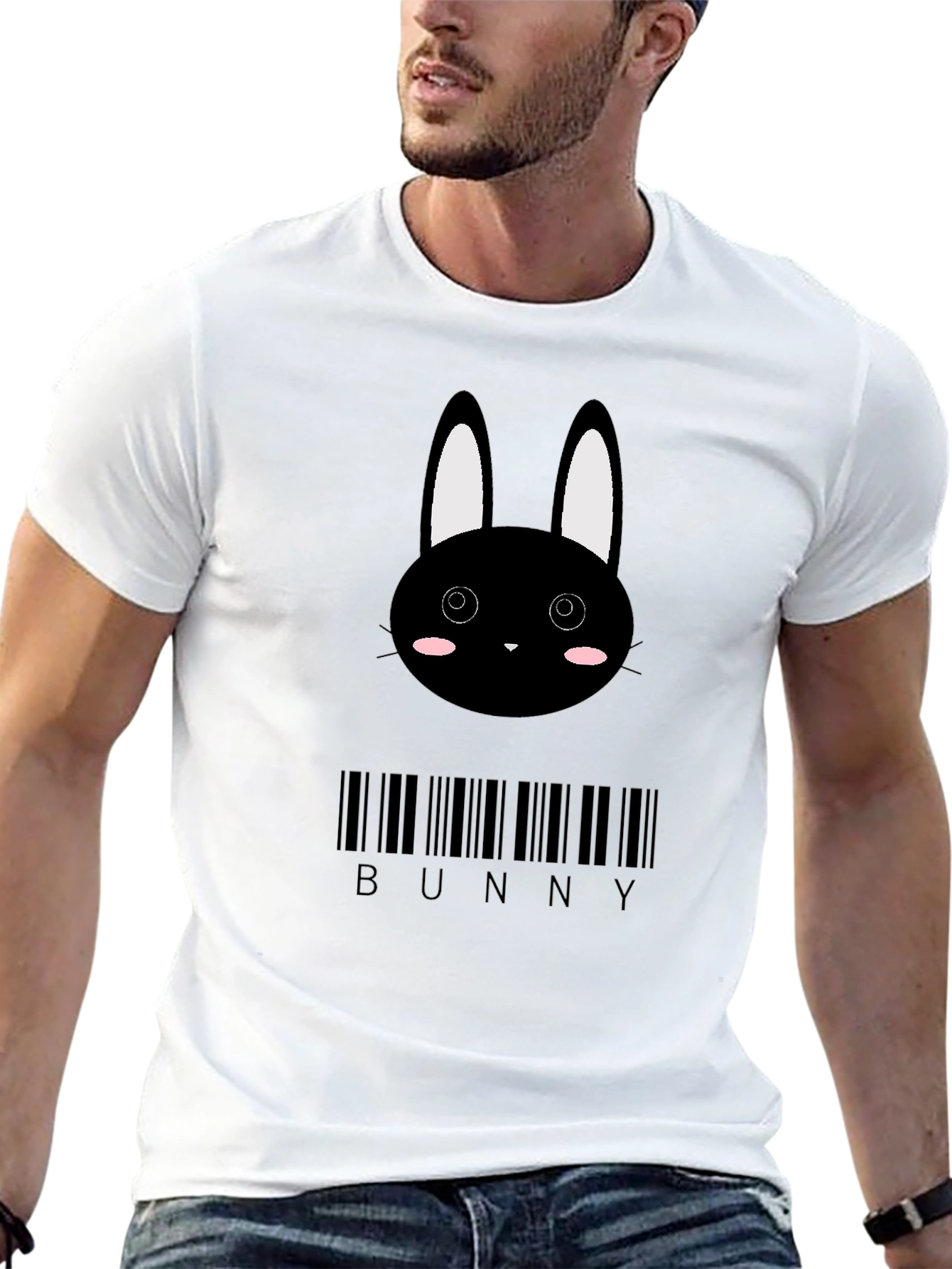 Black Bunny Barcode T-Shirt
