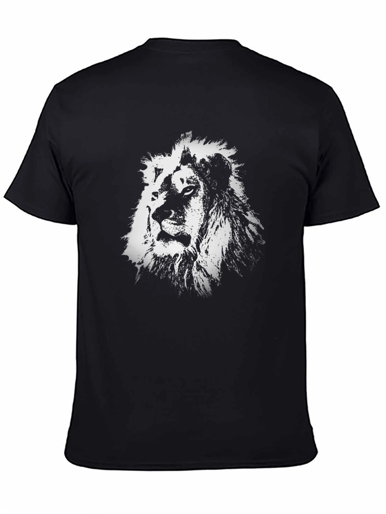 Lion Graphic Black T-Shirt | Mens Casual Tee