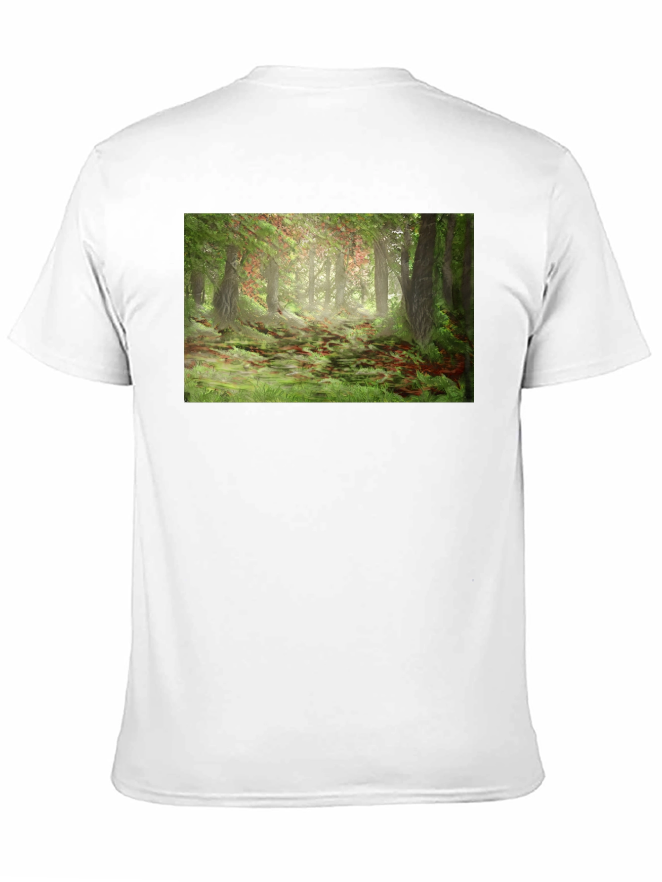 Forest Scene Graphic T-Shirt - Black