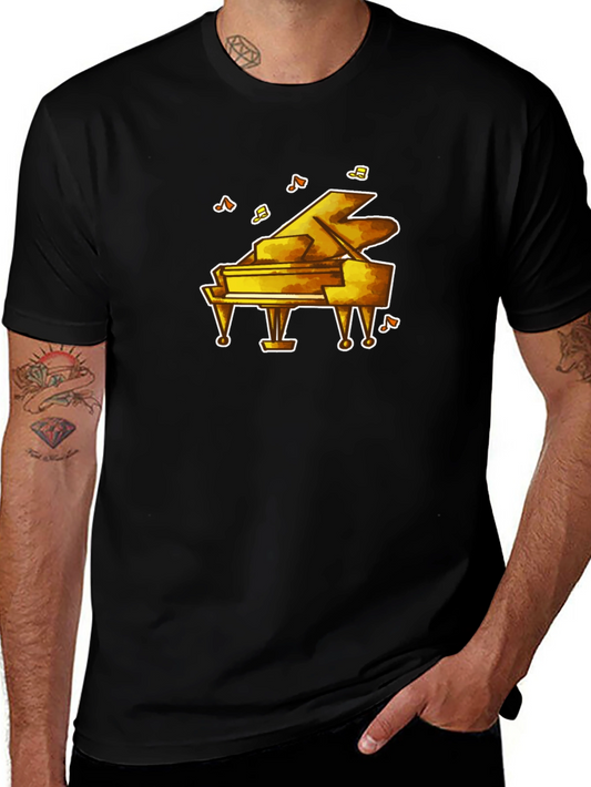 Piano Music Graphic Tee - Stylish Musician Shirt
