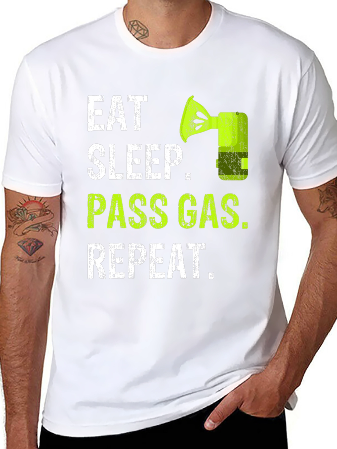 Eat Sleep Pass Gas Repeat Funny T-Shirt