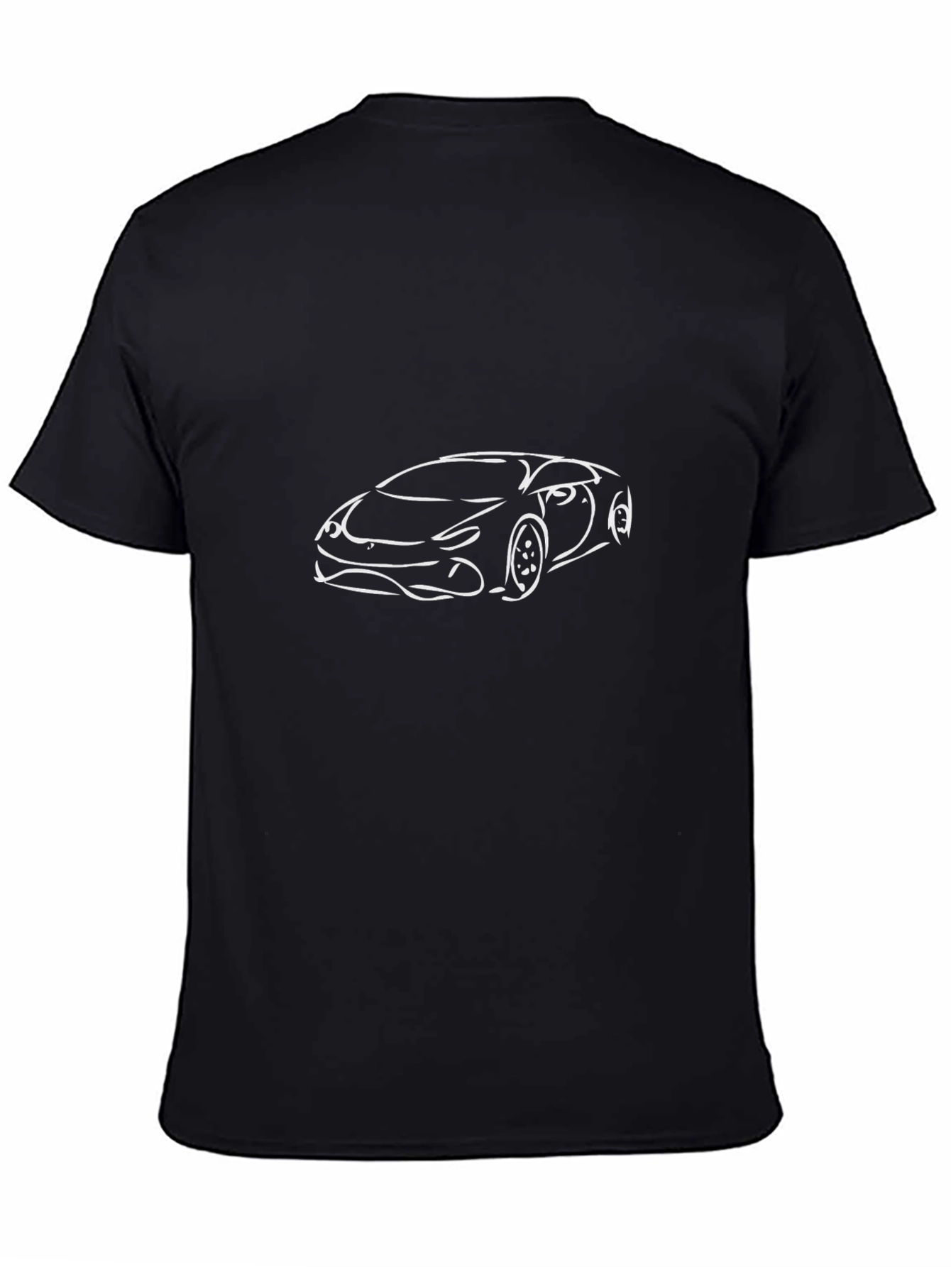 Black T-Shirt with Car Graphic