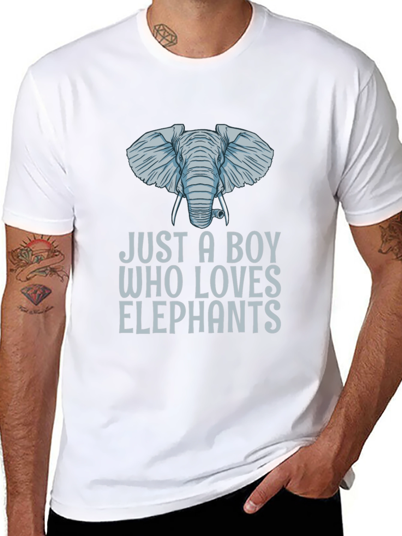 Just A Boy Who Loves Elephants T-Shirt