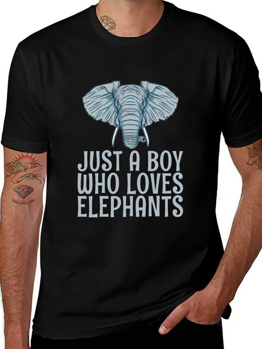 Just A Boy Who Loves Elephants T-Shirt