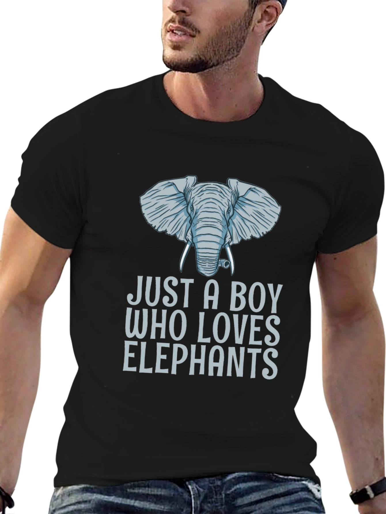 Just A Boy Who Loves Elephants T-Shirt