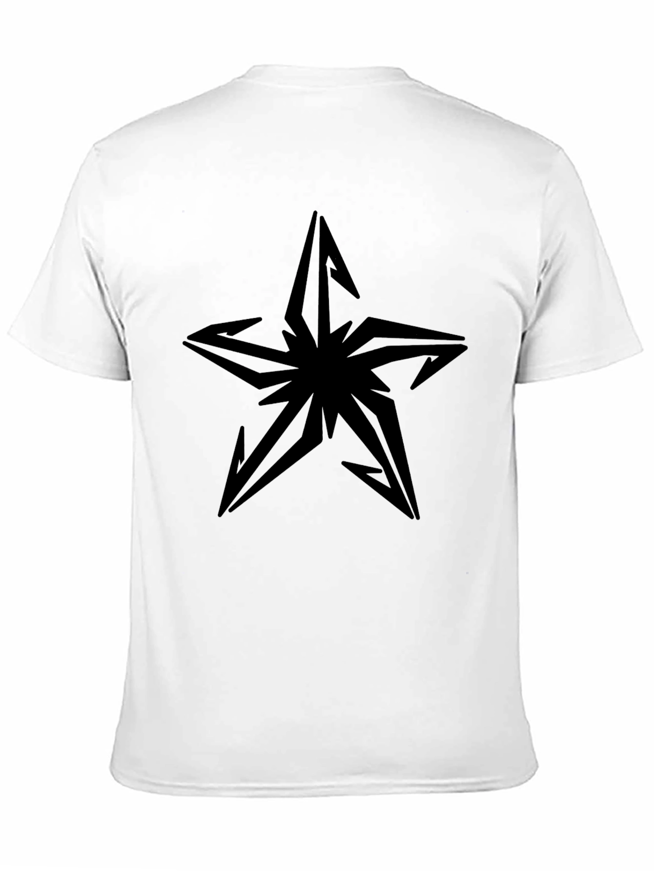 Edgy Star Graphic Black T-Shirt