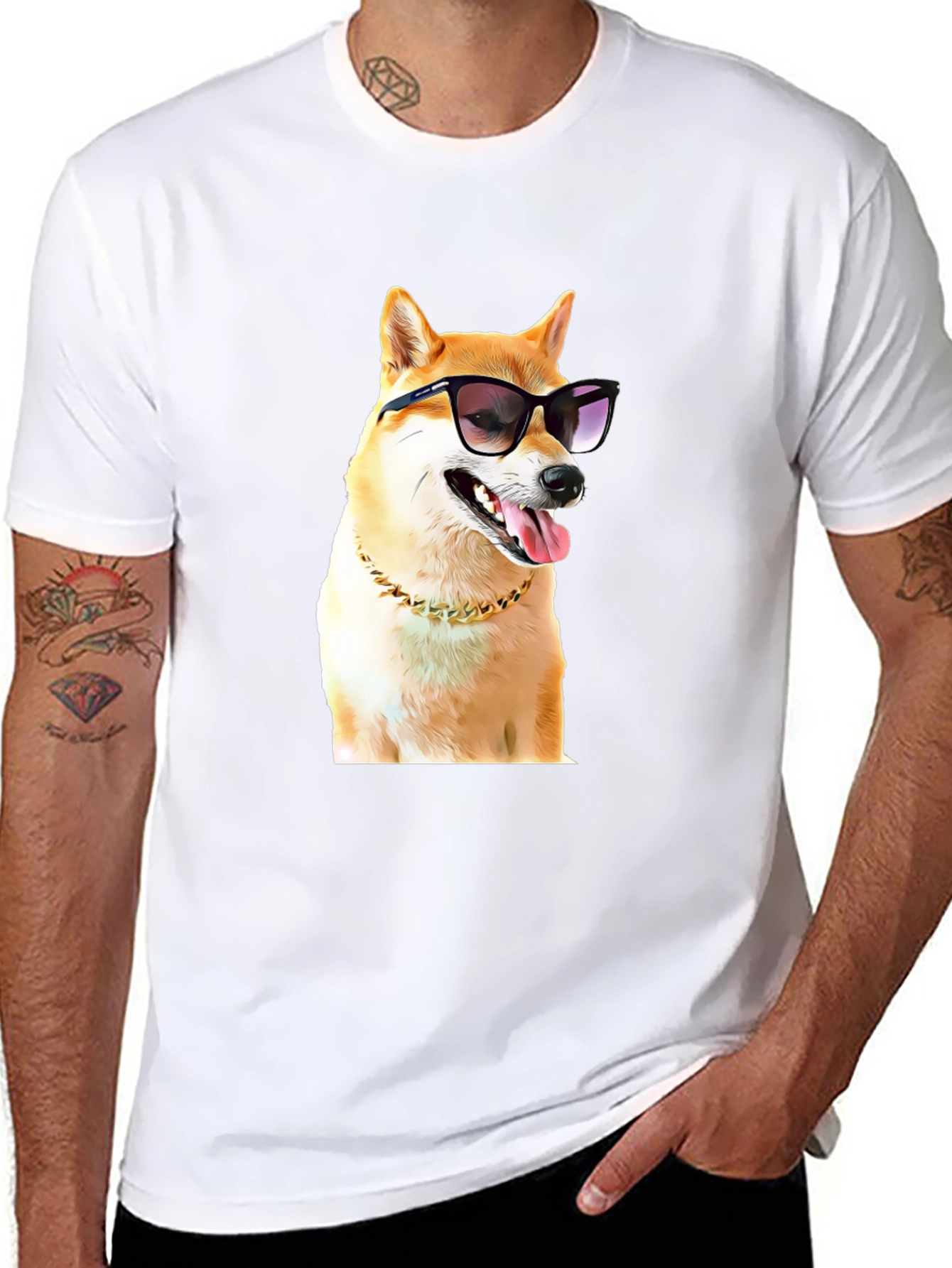 Cool Doge T-Shirt: Stylish Shiba Inu in Shades