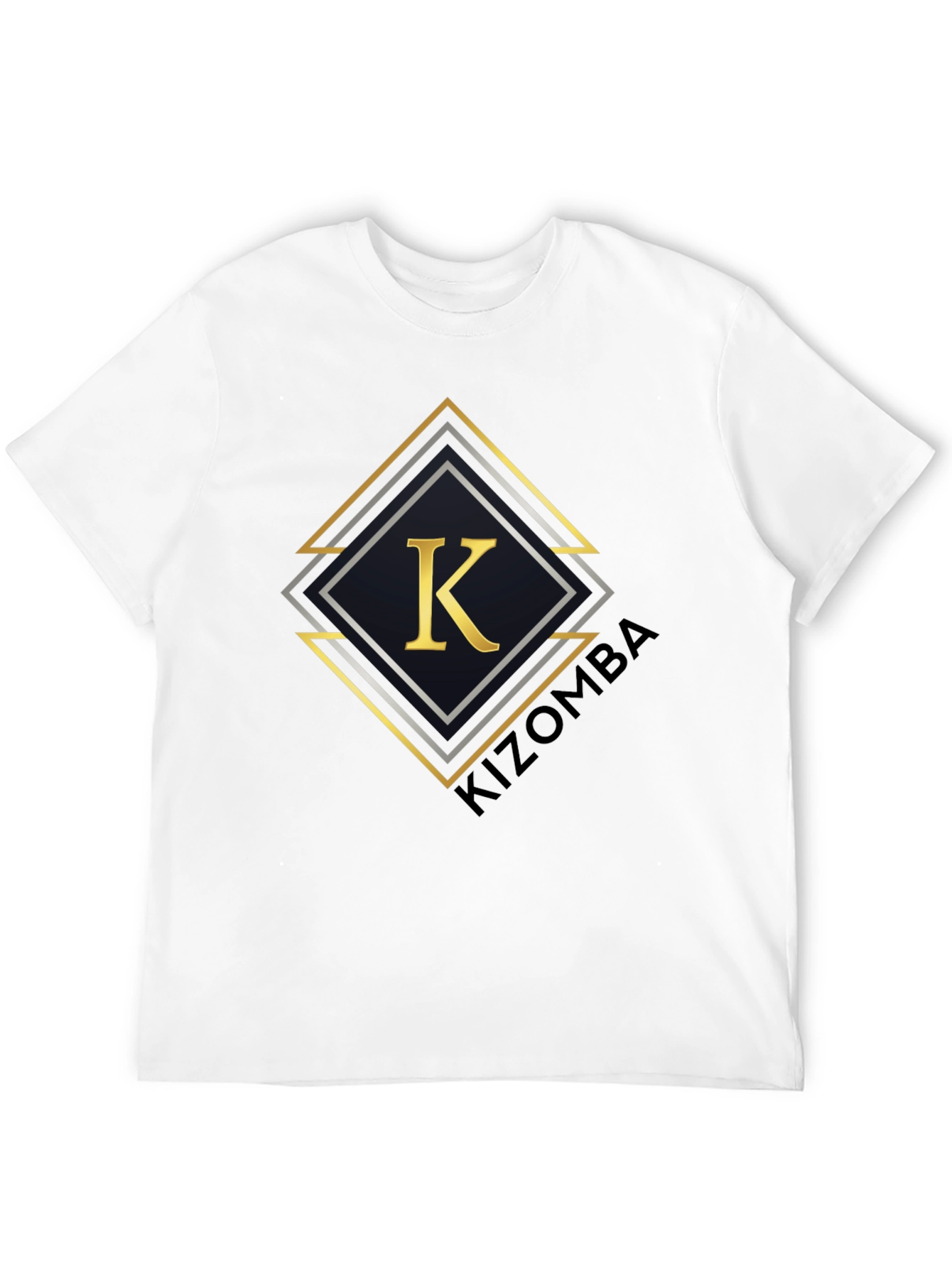 Stylish Black T-Shirt with Geometric K Design