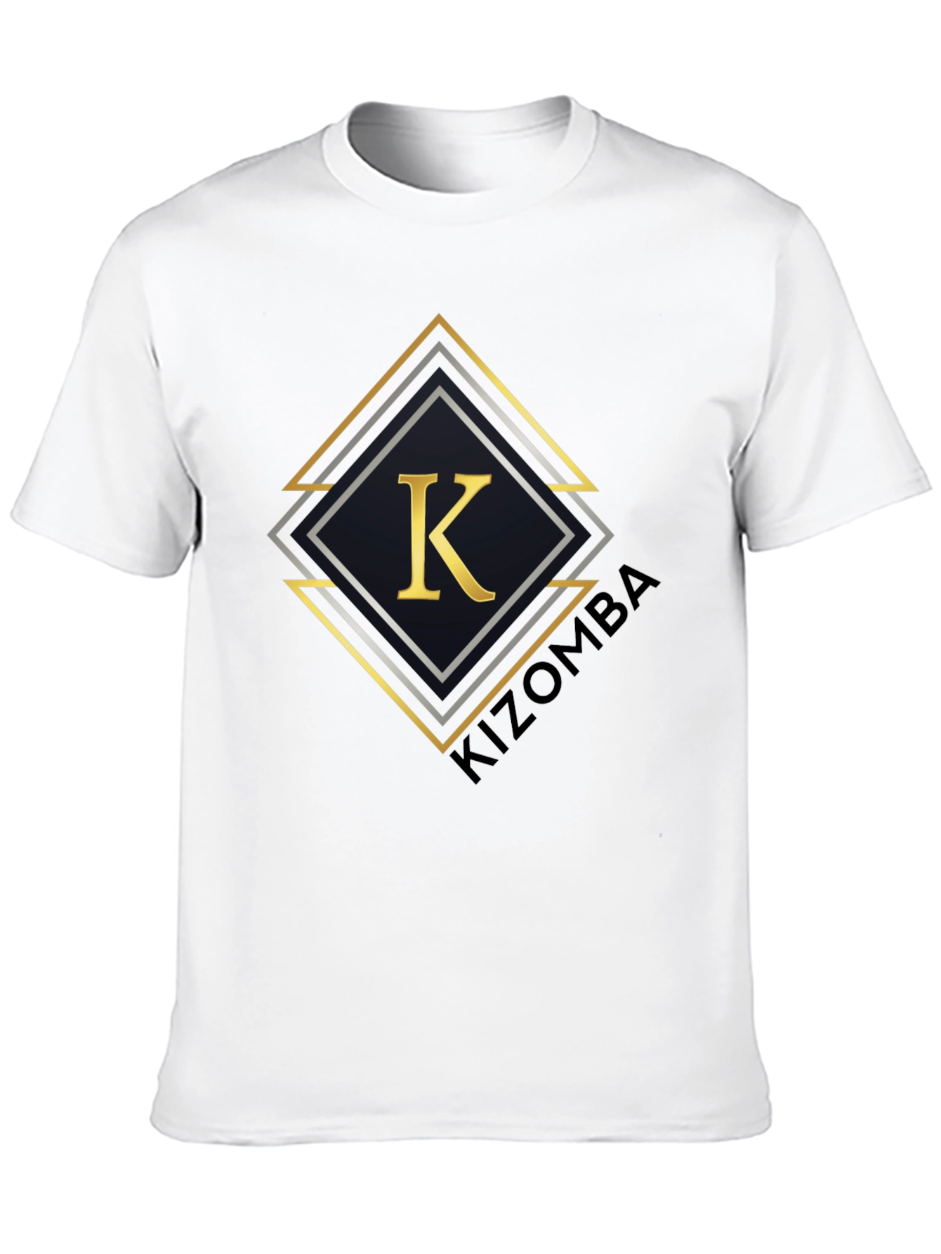 Stylish Black T-Shirt with Geometric K Design